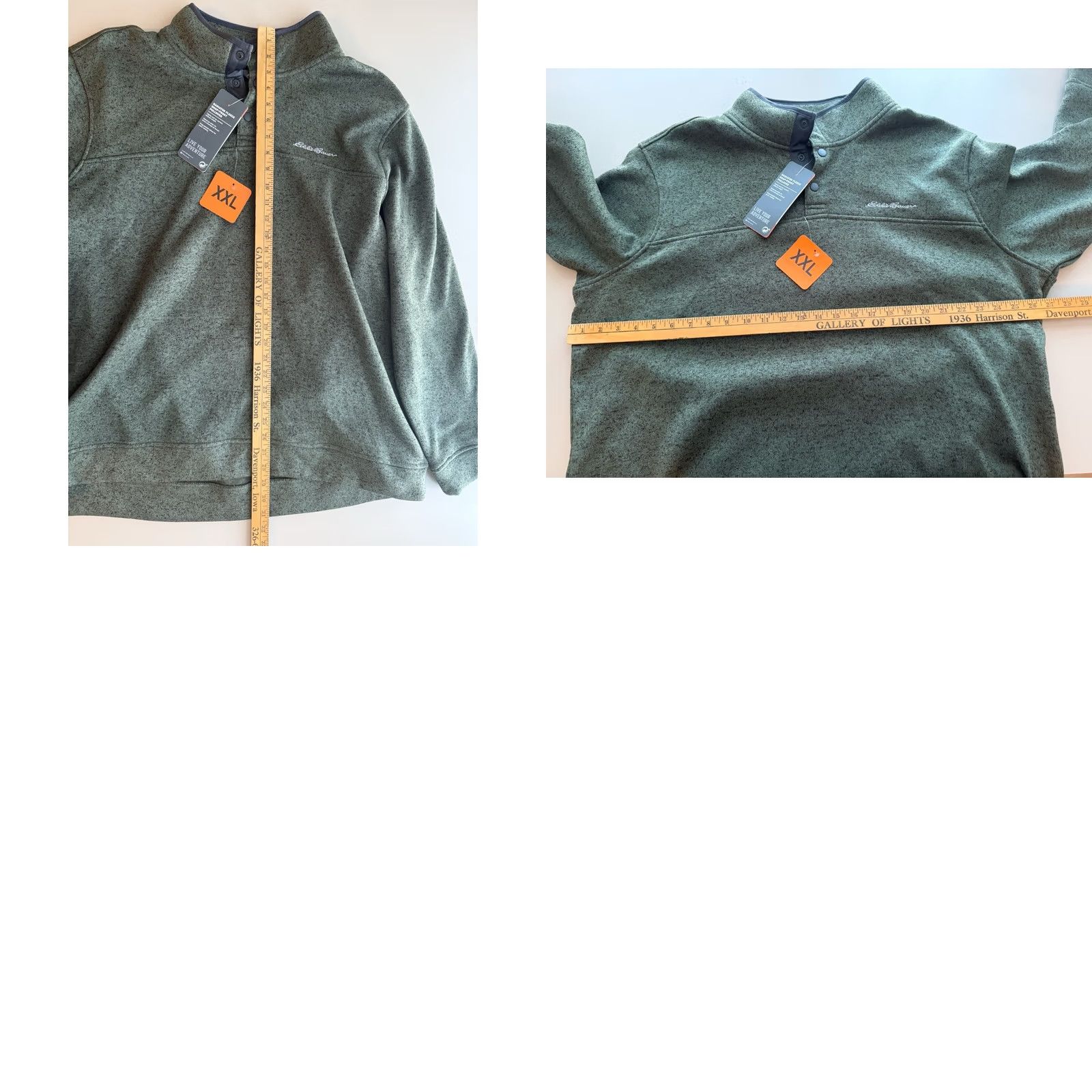 Eddie Bauer VINTAGE: No — NWT Eddie Bauer Men’s 2XL Green Radiator Fleece Pullover Snap Sweater Outdoor Shirt Hoodie? Size US XXL / EU 58 / 5 - 8 Thumbnail