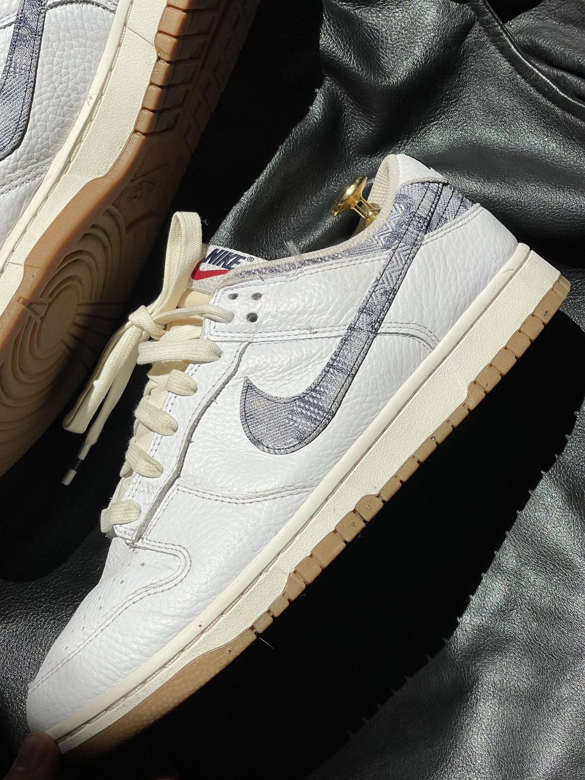 Nike Nike Dunk Low New Americana Washed Denim white leather Size US 10 / EU 43 - 8 Thumbnail