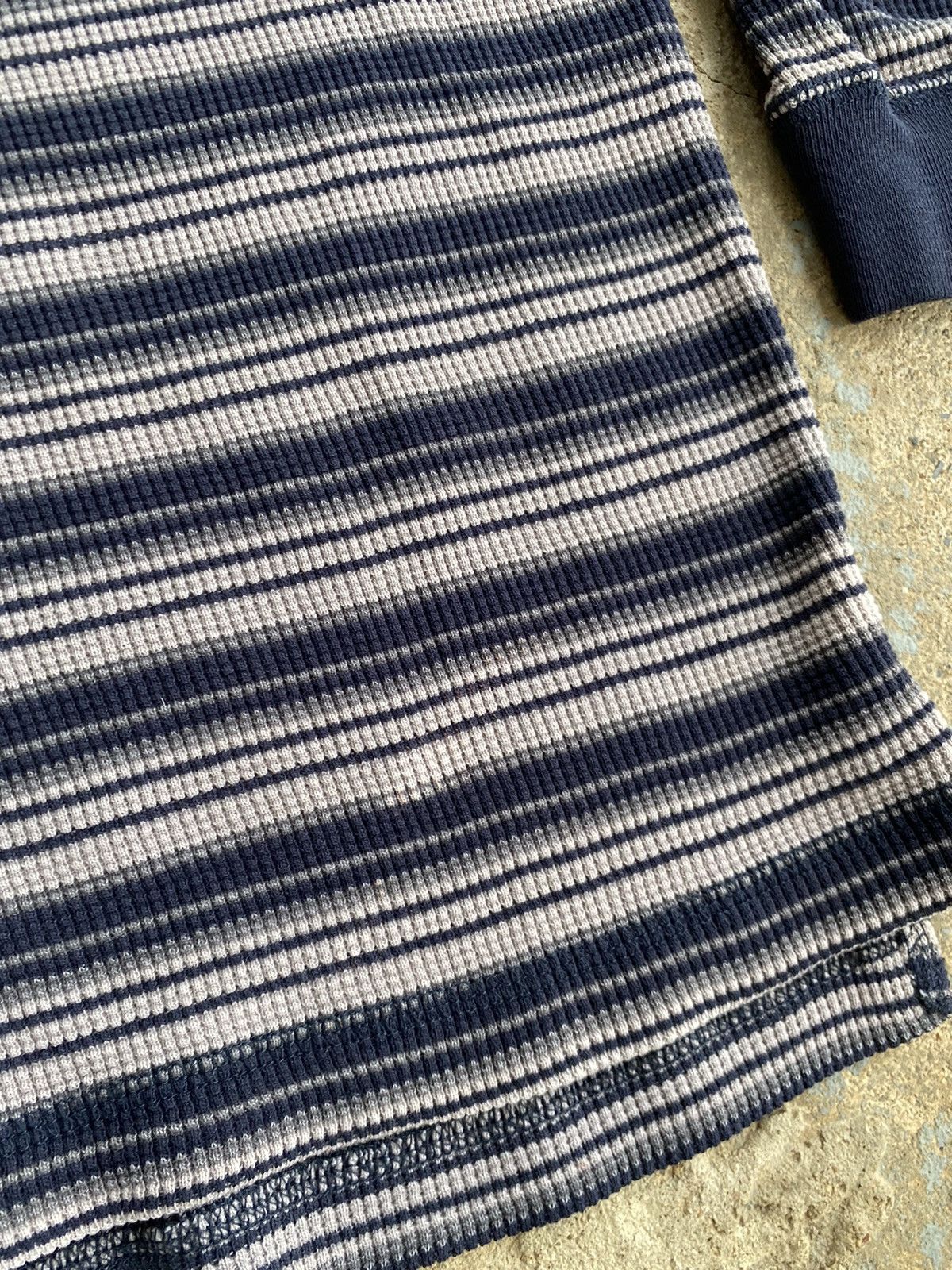 Coogi × Vintage Vintage Y2K Montana Blue Grunge Stripe Thermal Shirt Size US L / EU 52-54 / 3 - 4 Thumbnail