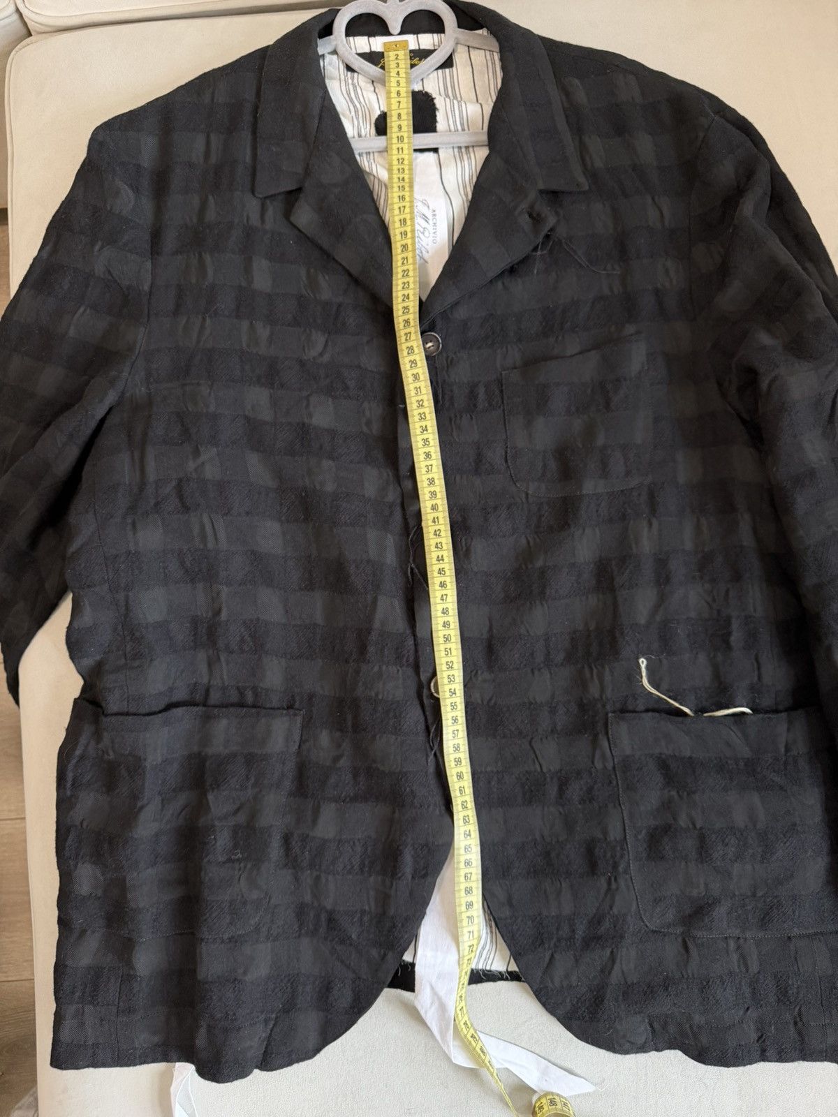 Archivio J.M. Ribot Archivio J. M. Ribot Black Checked Blazer Size US XL / EU 56 / 4 - 12 Thumbnail