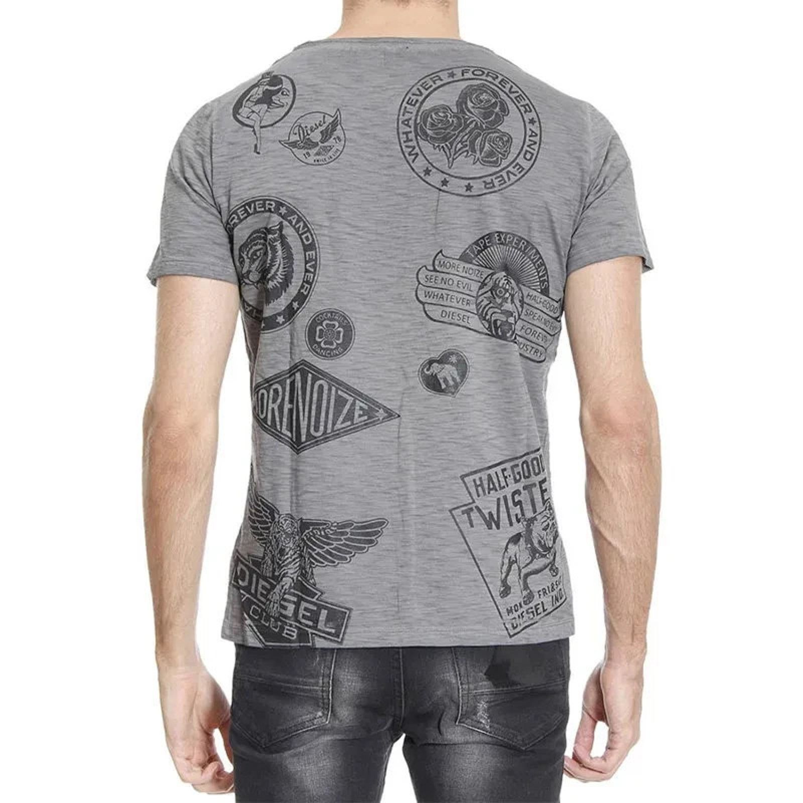 Diesel Diesel Graffiti mens t-shirt short sleeve black L A003165 Size US XXS / EU 40 - 2 Thumbnail
