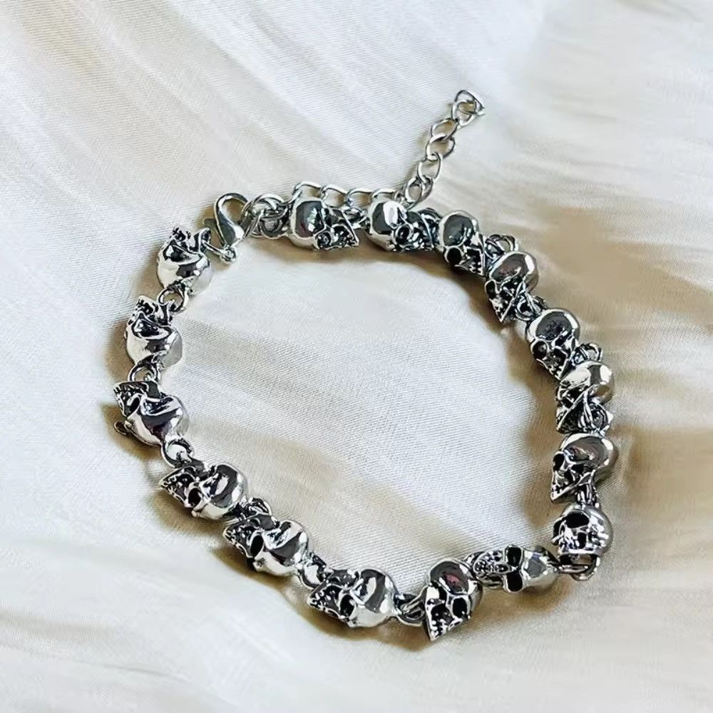 Jewelry Skull Bracelet Y2K Punk Chain Gotch Size ONE SIZE - 4 Thumbnail