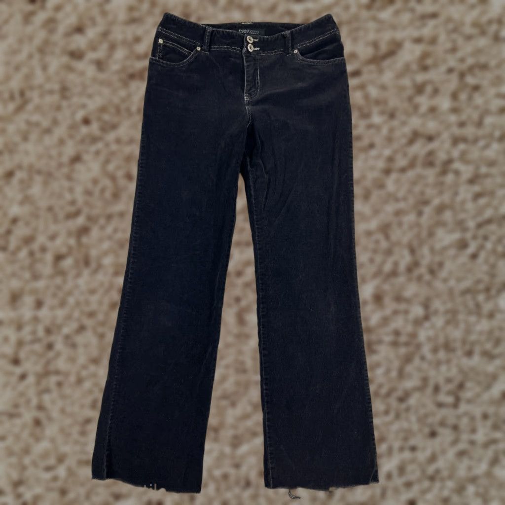 Point Zero Point Zero Womens Pants Corduroy Straight Black 9 Cotton Blend Size 30" / US 8 / IT 44 - 1 Thumbnail