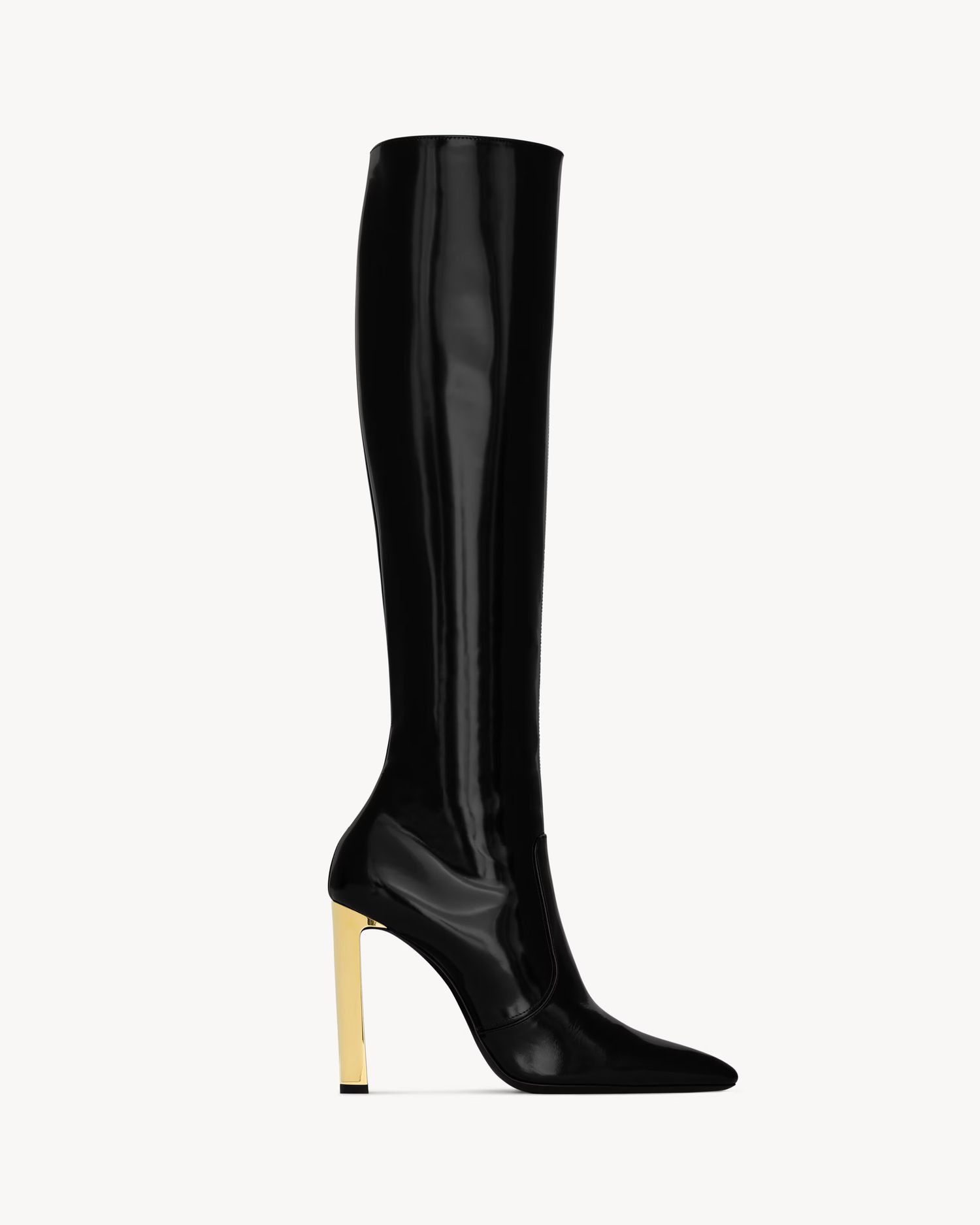 Saint Laurent Paris auteuil boots in glazed leather Size US 9 / IT 39 - 1 Thumbnail