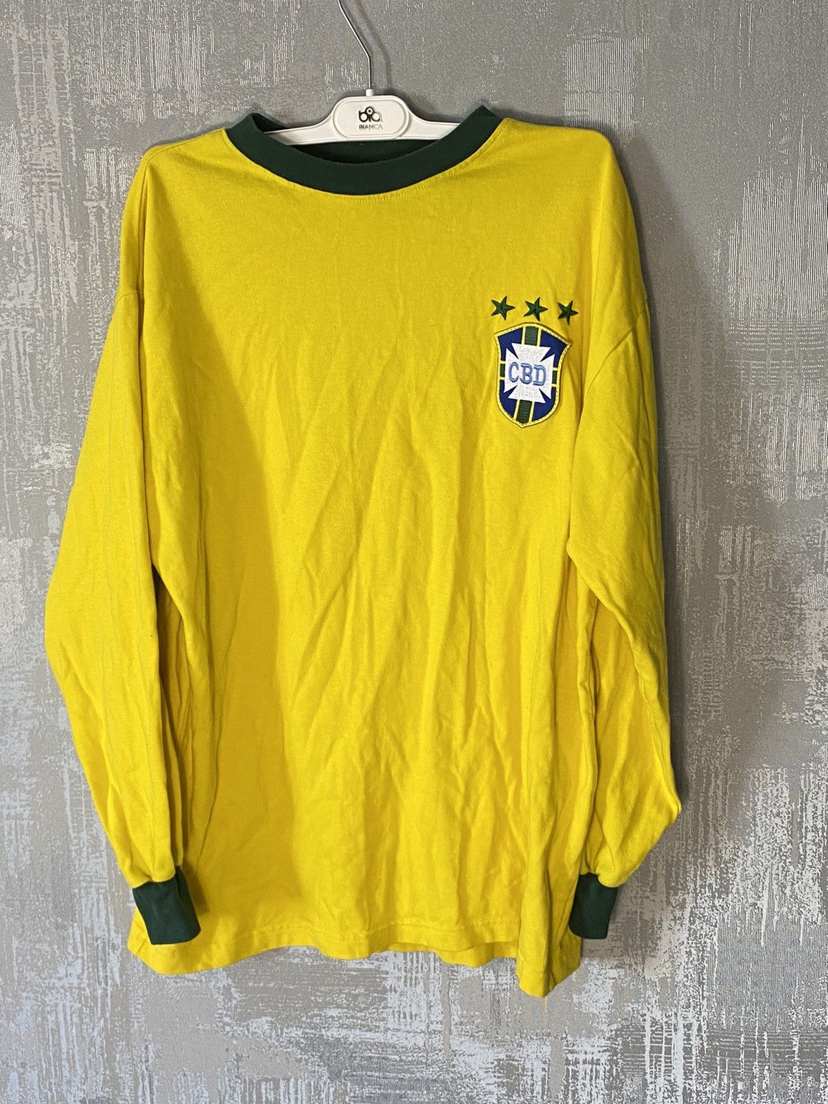 Toffs Very Rare Vintage Brasil Toffs Soccer Jersey Long Sleeve Size US L / EU 52-54 / 3 - 1 Thumbnail