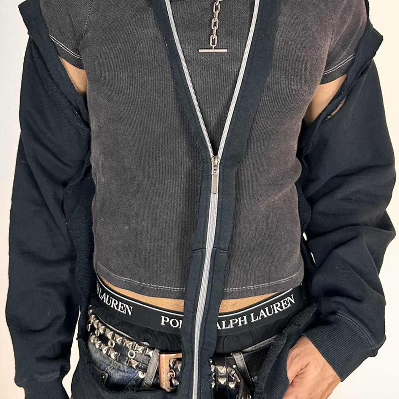 Other ASTROBOI* Champion Deconstructed Black Zip Up Hoodie _ XL Size US XL / EU 56 / 4 - 6 Thumbnail