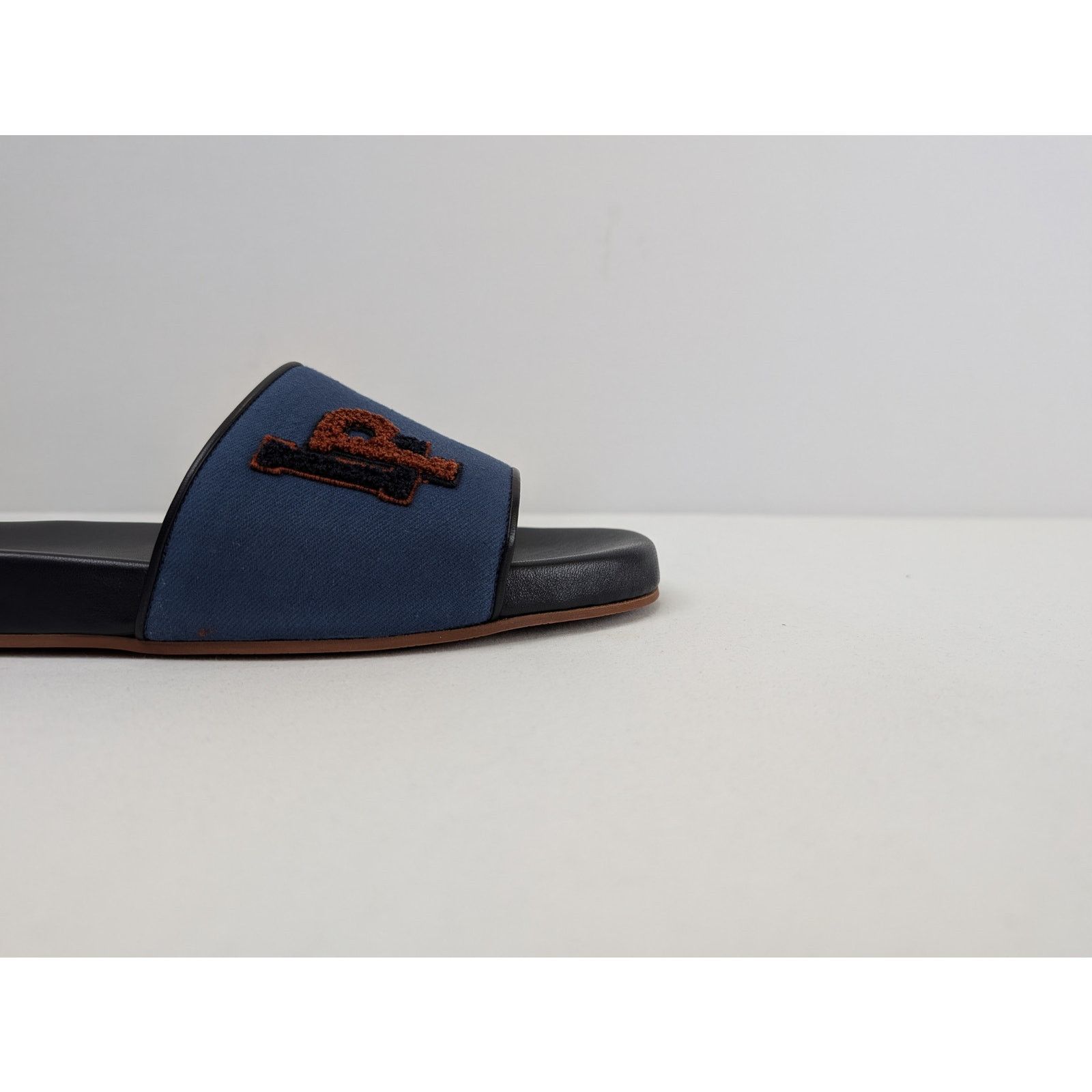Loro Piana o1rshd1 Sea-Slide LP College Walk New York Dy in Blue/Black Size US 12 / EU 45 - 4 Thumbnail