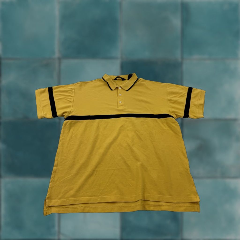Eddie Bauer Eddie Bauer EBTEK Polo Shirt Mens L Yellow Striped Cotton Golf Casual Top Size US L / EU 52-54 / 3 - 1 Thumbnail