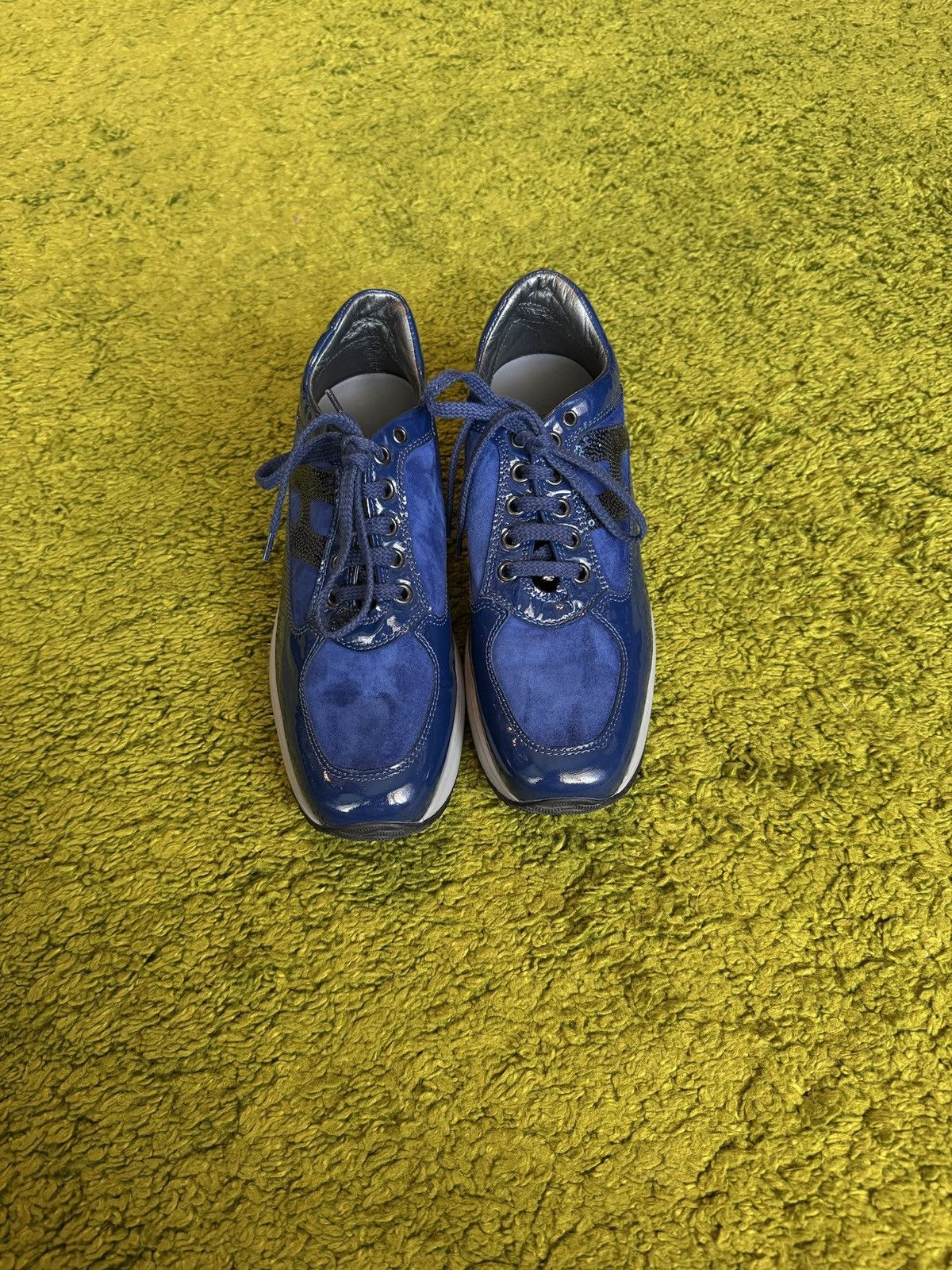 Hogan Hogan Interactive patent leather + suede sneakers Size US 7 / IT 37 - 2 Thumbnail