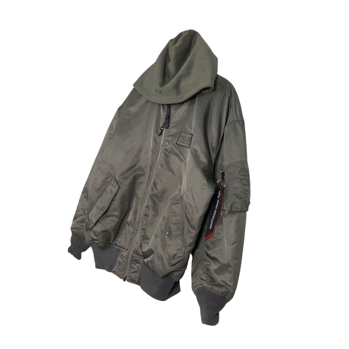 Alpha Industries 🔥VINTAGE REVERSIBLE BOMBER JACKET ALPHA INDUSTRIES BIG LOGO Size US L / EU 52-54 / 3 - 17 Thumbnail
