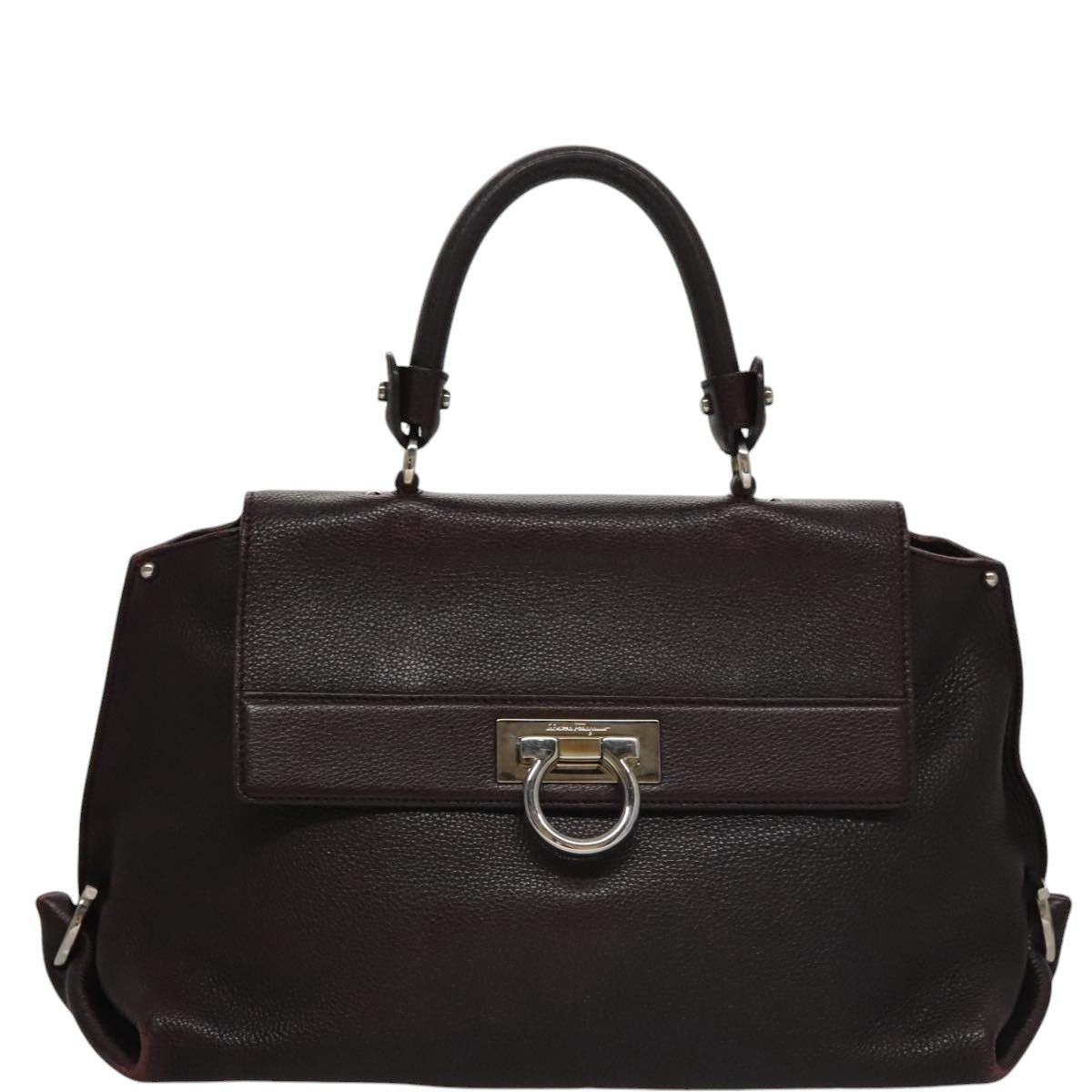 Salvatore Ferragamo Sofia Burgundy Leather Handbag (Pre-Owned) Size ONE SIZE - 1 Thumbnail