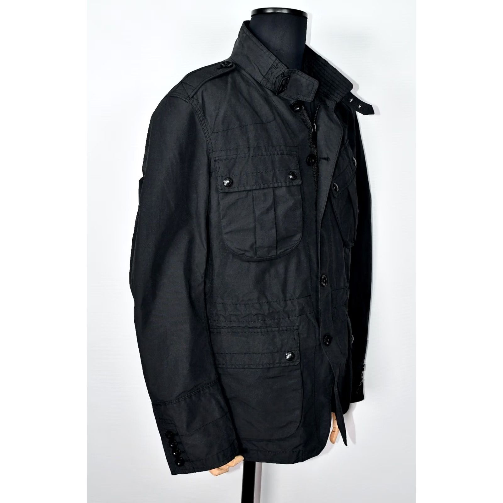 Polo Ralph Lauren Polo Ralph Lauren Jacket XL Black Cotton Nylon Pockets Military Style Shirt Outer Shell Cotton/NYLON Zip Casual Mens Size US XL / EU 56 / 4 - 3 Thumbnail