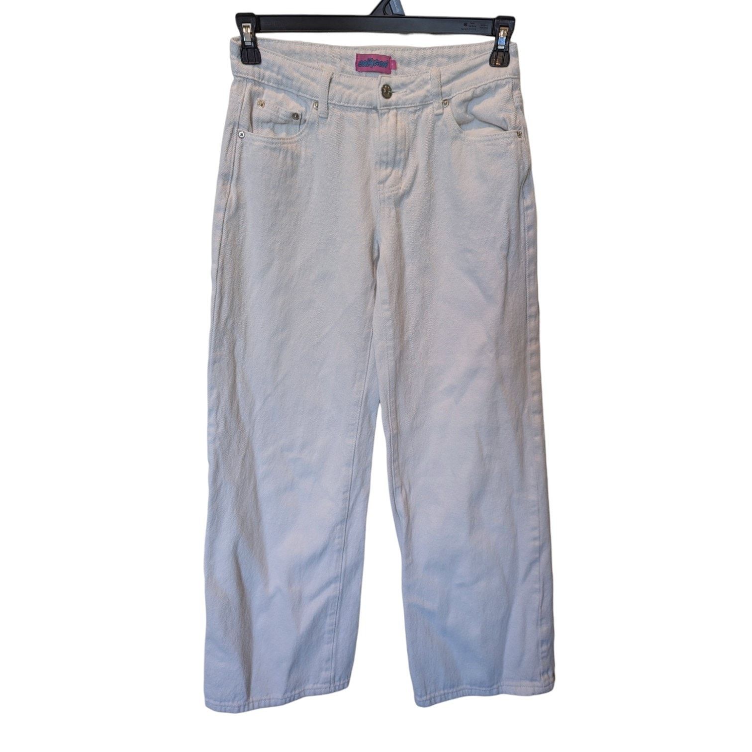 Other edikted Off-White Slouchy Gen Z Mid-Rise Wide Leg Jeans Size 28" / US 6 / IT 42 - 1 Thumbnail