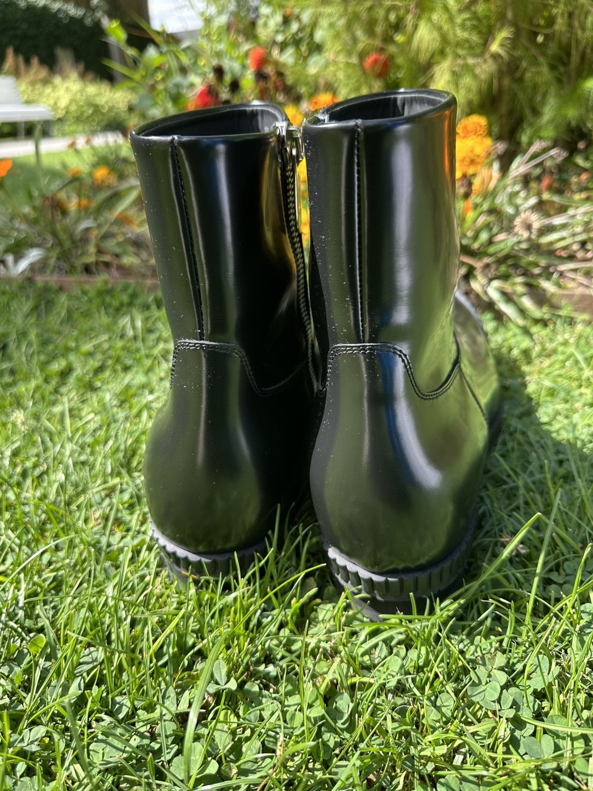 Calvin Klein 205W39NYC × Raf Simons Calvin Klein 205W39NYC Black Patent Deicine Boots Size US 11 / EU 44 - 3 Thumbnail