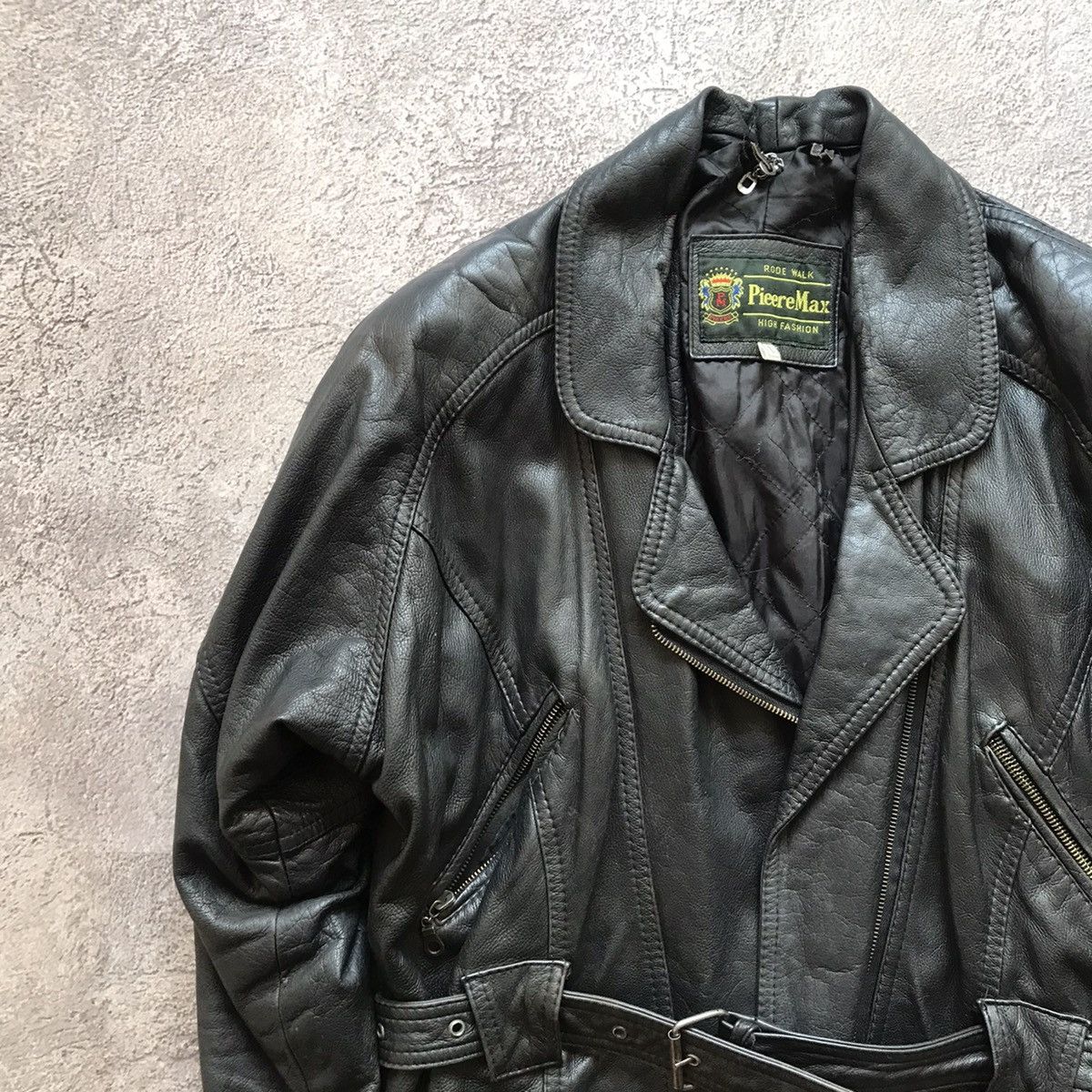 Vintage Vintage 90s Black Leather Biker Jacket Grunge Streetwear L Size L / US 10 / IT 46 - 2 Thumbnail