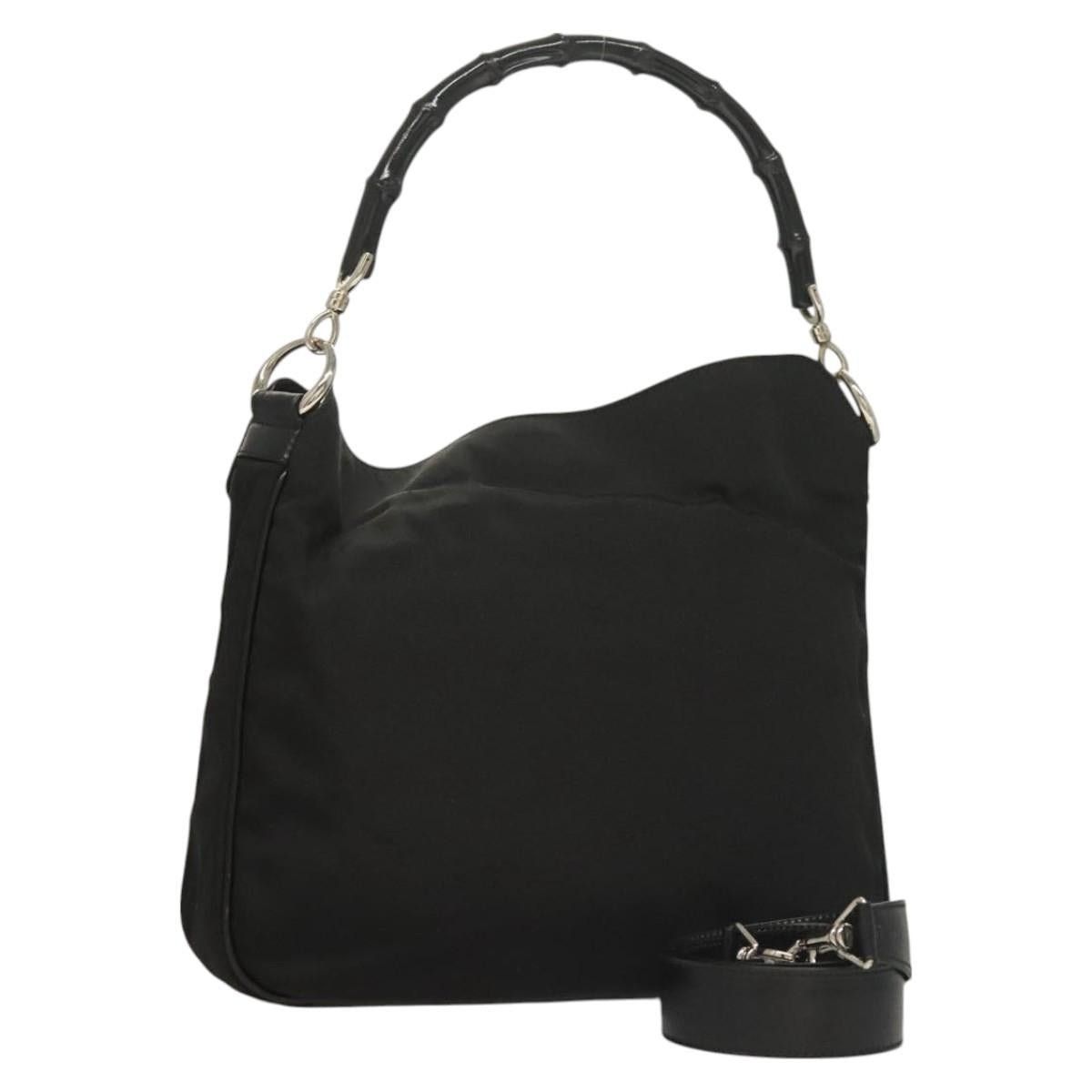 Gucci GUCCI Bamboo Hand Bag Canvas Black Silver 001 001 Size ONE SIZE - 1 Thumbnail