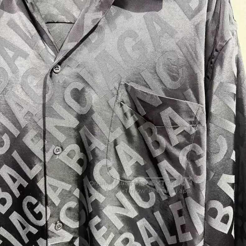 Balenciaga Balenciaga Logo Letter Silk Shirt Size XS / US 0-2 / IT 36-38 - 3 Thumbnail