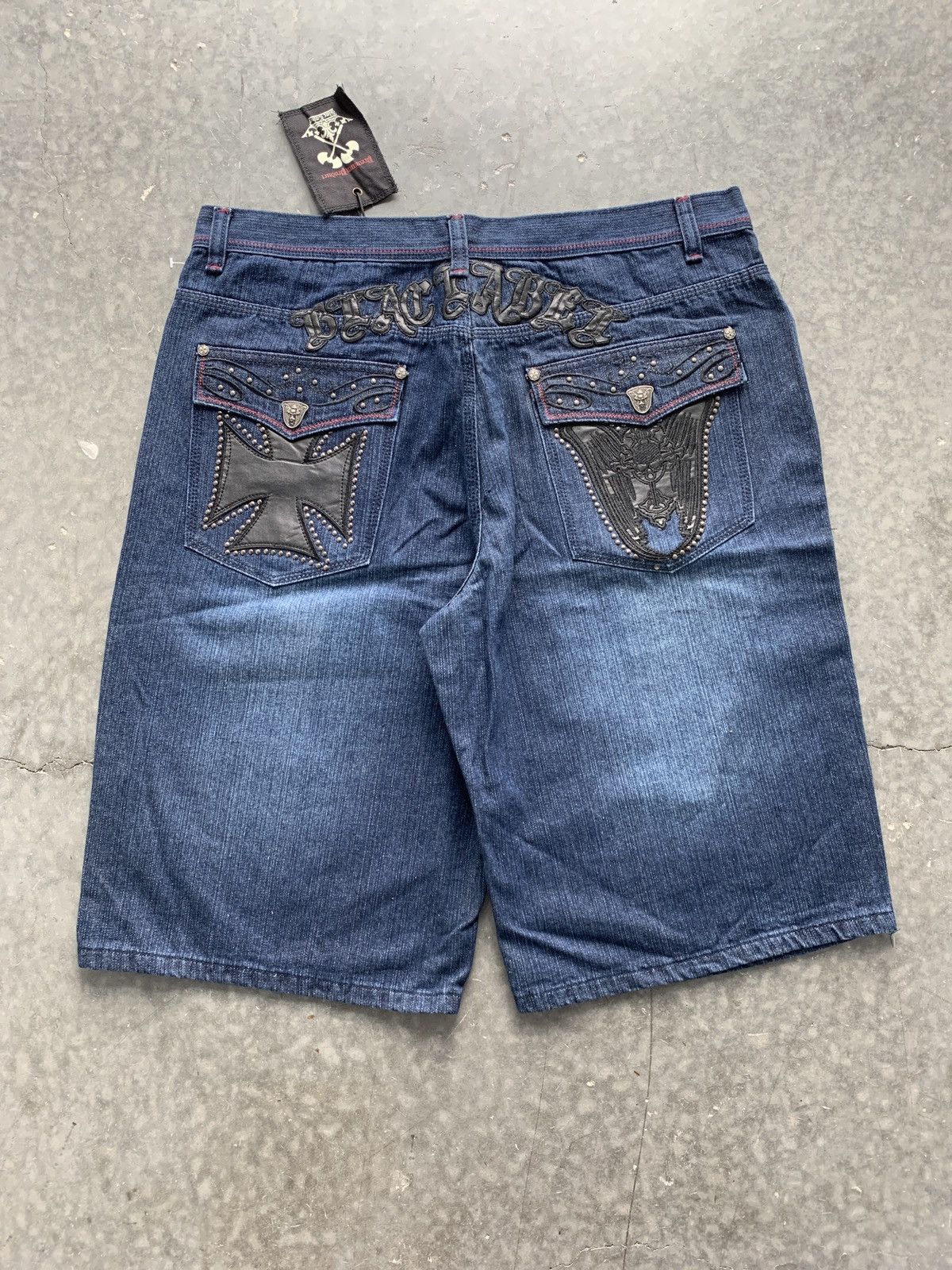Southpole BNWT Cybergoth Y2K Blac Label Baggy Jean Shorts Size US 42 / EU 58 - 1 Thumbnail