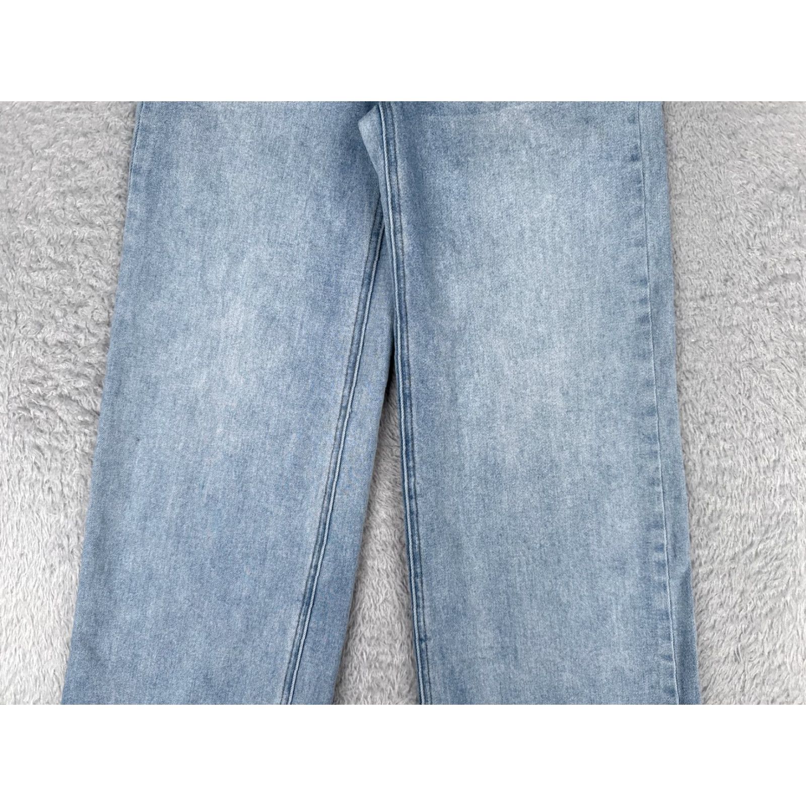 Vintage TNR Jeans Women 25 Blue Denim Wide-Leg High Rise 25x26 Cotton Blend Button Fly 5-Pocket Logo Embroidered Size 42" / US 20 - 3 Thumbnail