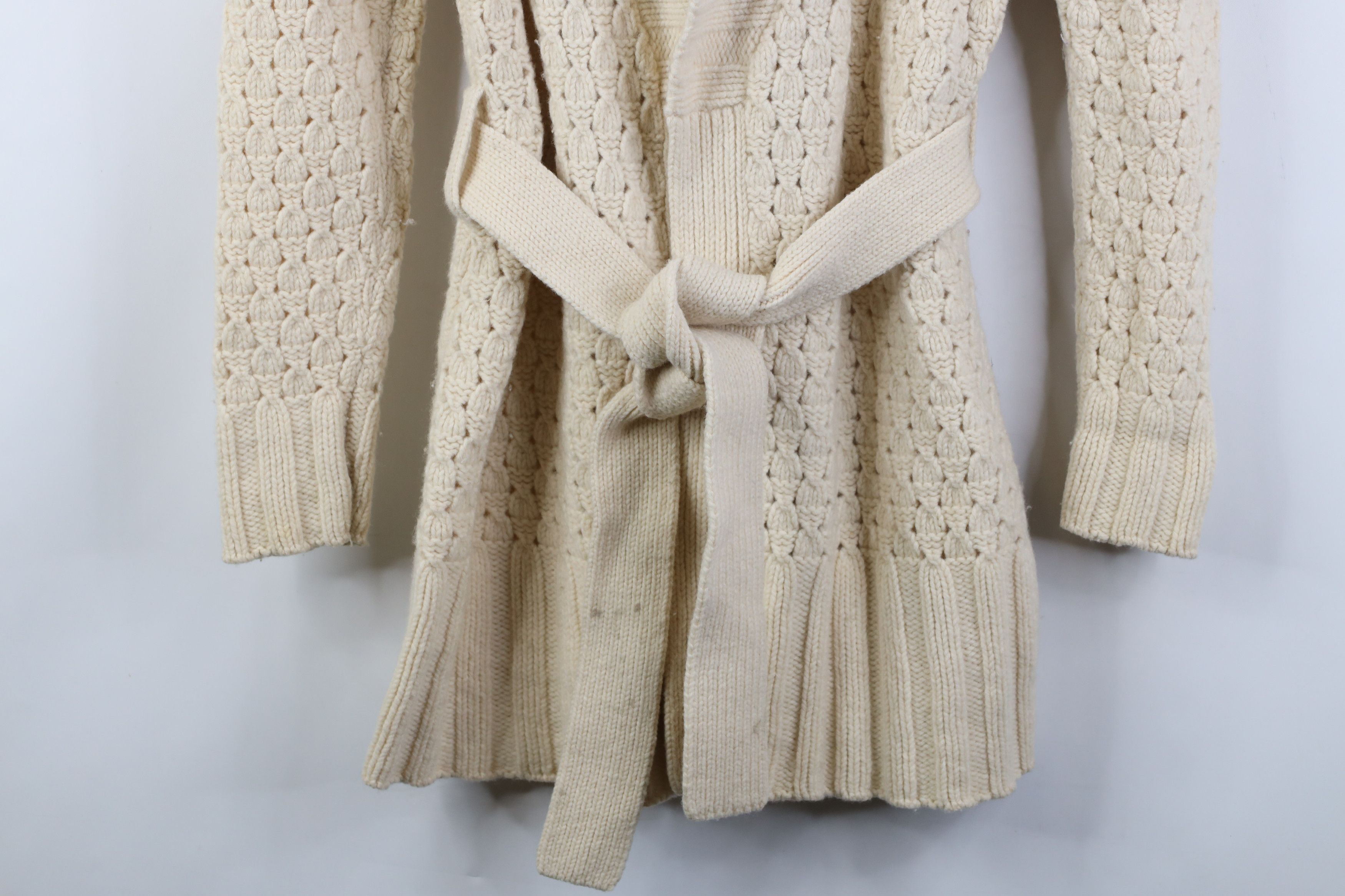 Gap Vintage Y2K 2003 Gap Wool Blend Knit Belted Cardigan Sweater Size M / US 6-8 / IT 42-44 - 3 Thumbnail