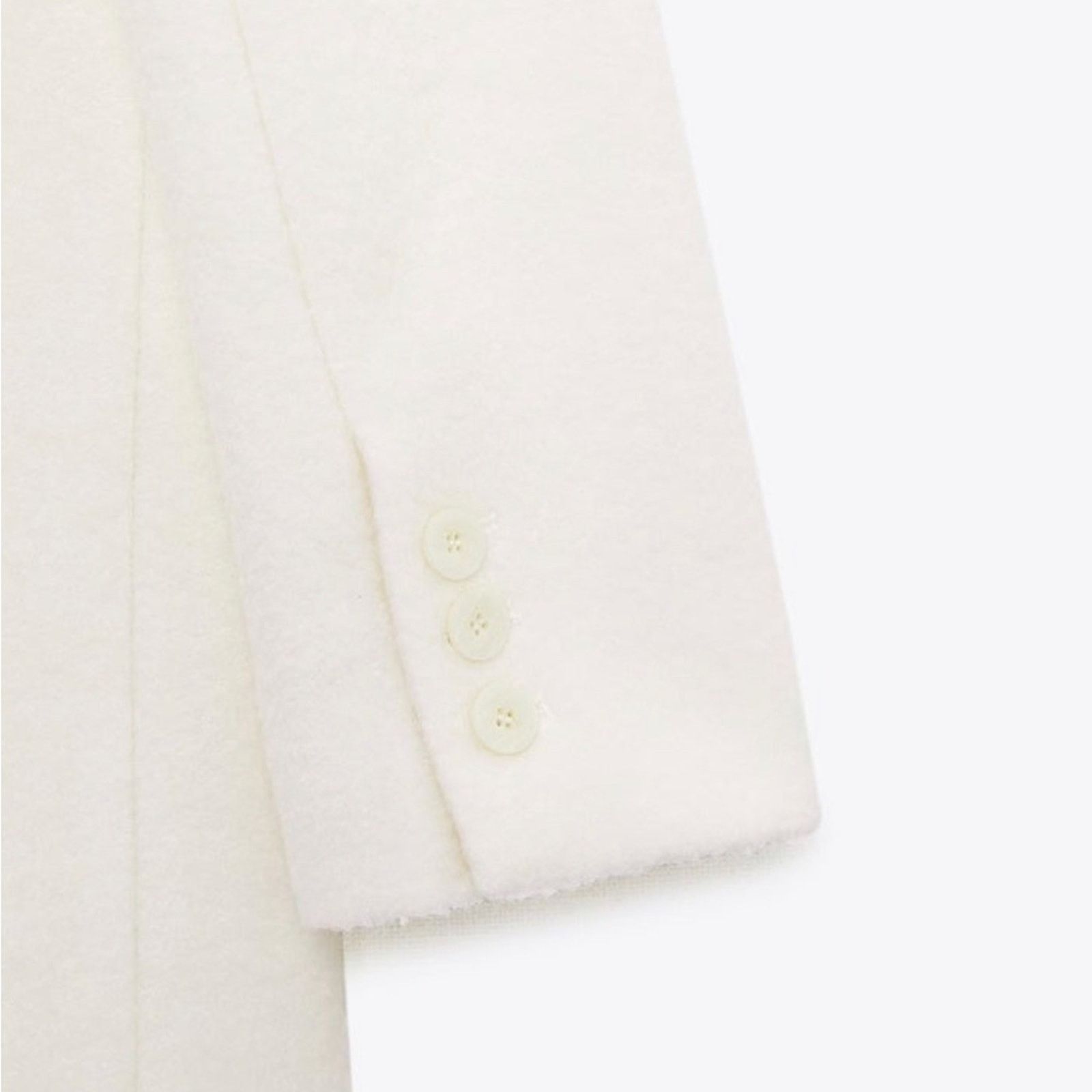 Zara ZARA WOOL BLEND SHORT COAT ECRU Size S / US 4 / IT 40 - 6 Thumbnail
