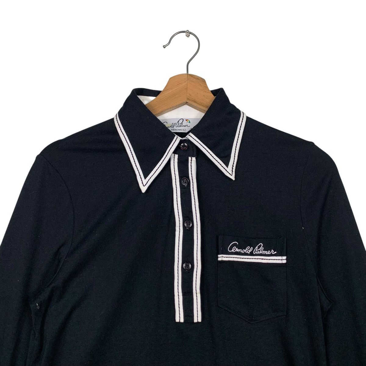 RENOWN ARNOLD PALMER Retro Long Sleeve Polos Shirt #2614-C117 Size L / US 10 / IT 46 - 7 Thumbnail