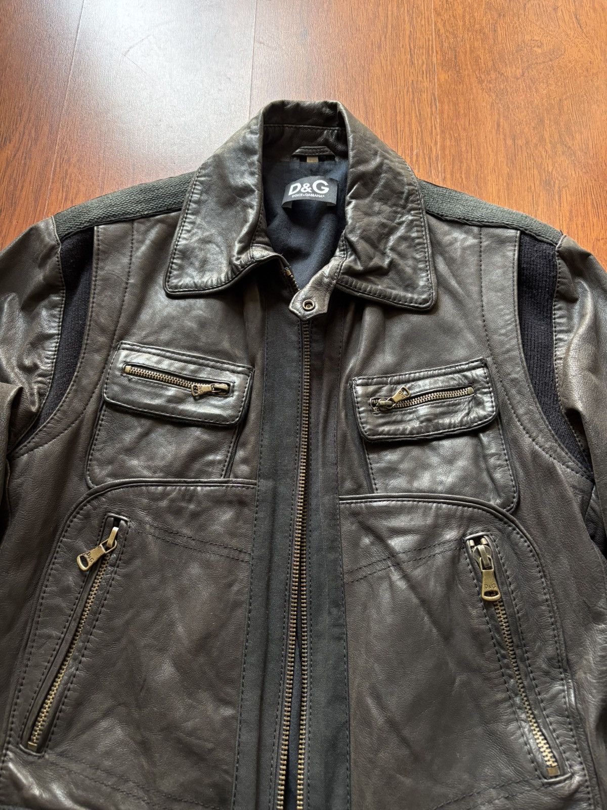 Dolce & Gabbana Dolce Gabbana 2000’s leather cargo jacket Size US M / EU 48-50 / 2 - 2 Thumbnail