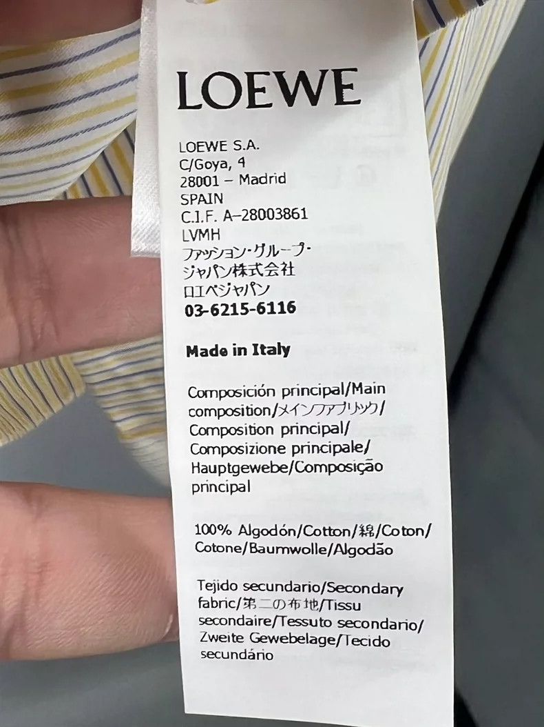 Loewe LOEWE Yellow cotton striped embroidered collar short sleev Size XXS / US 00 / IT 34 - 6 Thumbnail