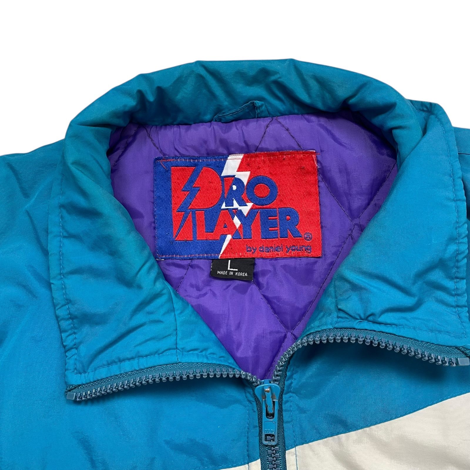 NBA VTG 90s CHARLOTTE HORNETS PRO PLAYER PUFFER JACKET SIZE L Size US L / EU 52-54 / 3 - 7 Thumbnail