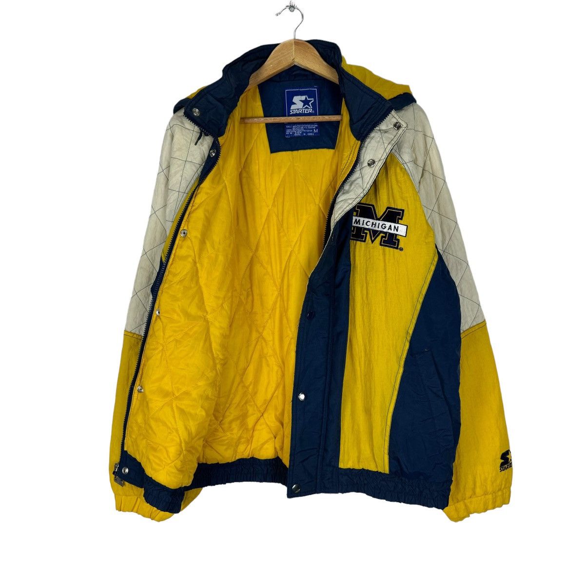 Starter × Vintage ❄️90s STARTER MICHIGAN HOODIE LIGHT JACKET Size US M / EU 48-50 / 2 - 6 Thumbnail