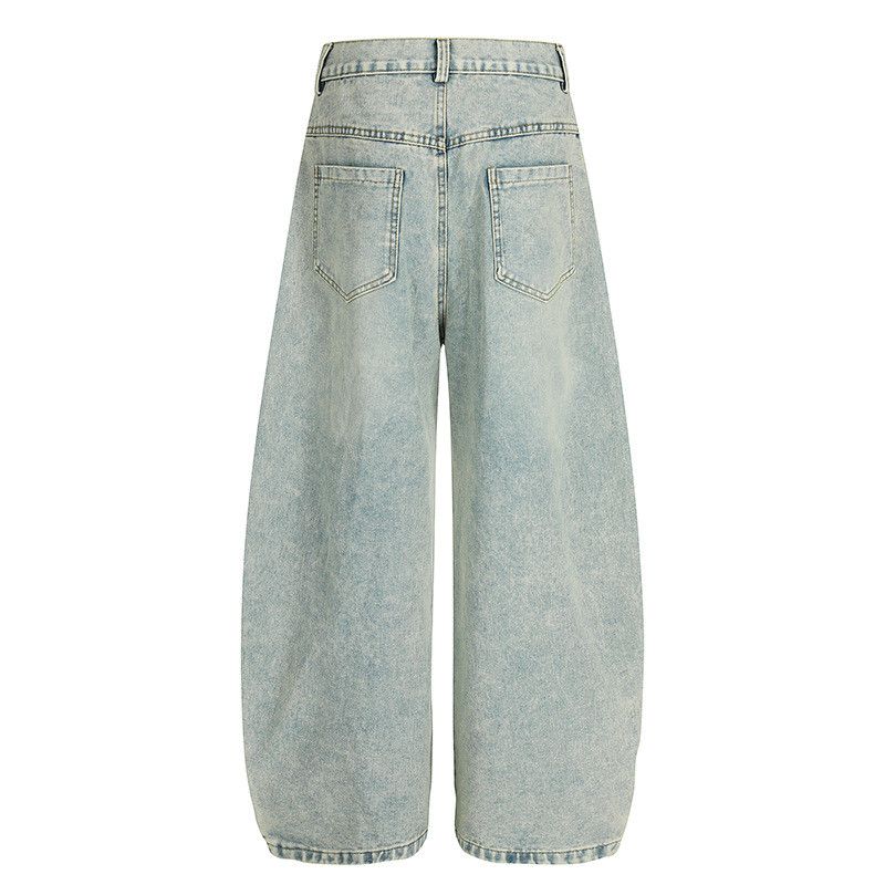 Vintage American graffiti print loose casual curved jeans for men Size US 32 / EU 48 - 2 Thumbnail