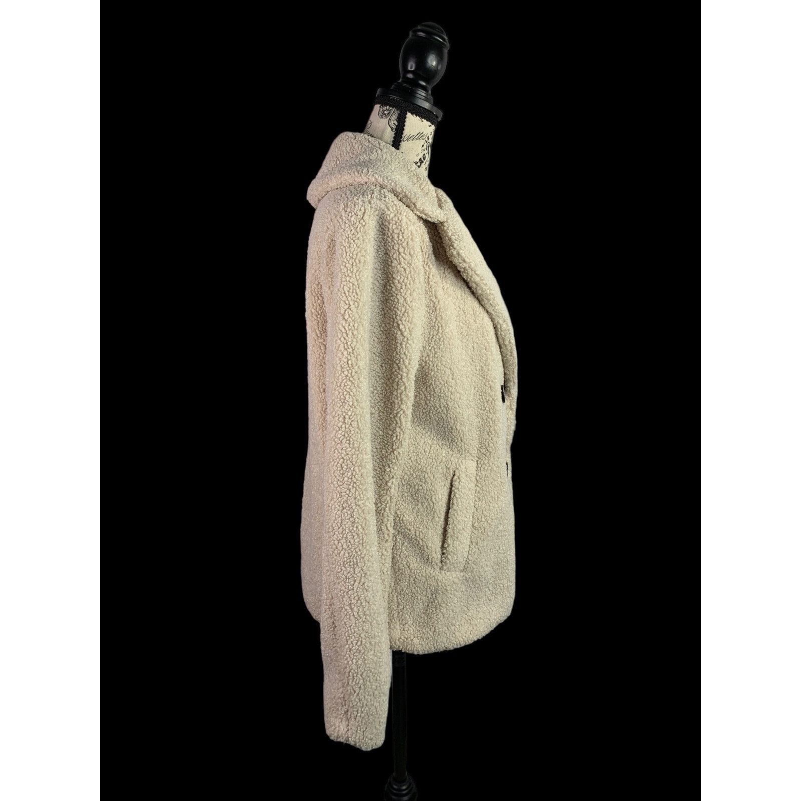 Sanctuary Anthropologie Sanctuary Women's Small Faux Fur Jacket Cream Size S / US 4 / IT 40 - 7 Thumbnail