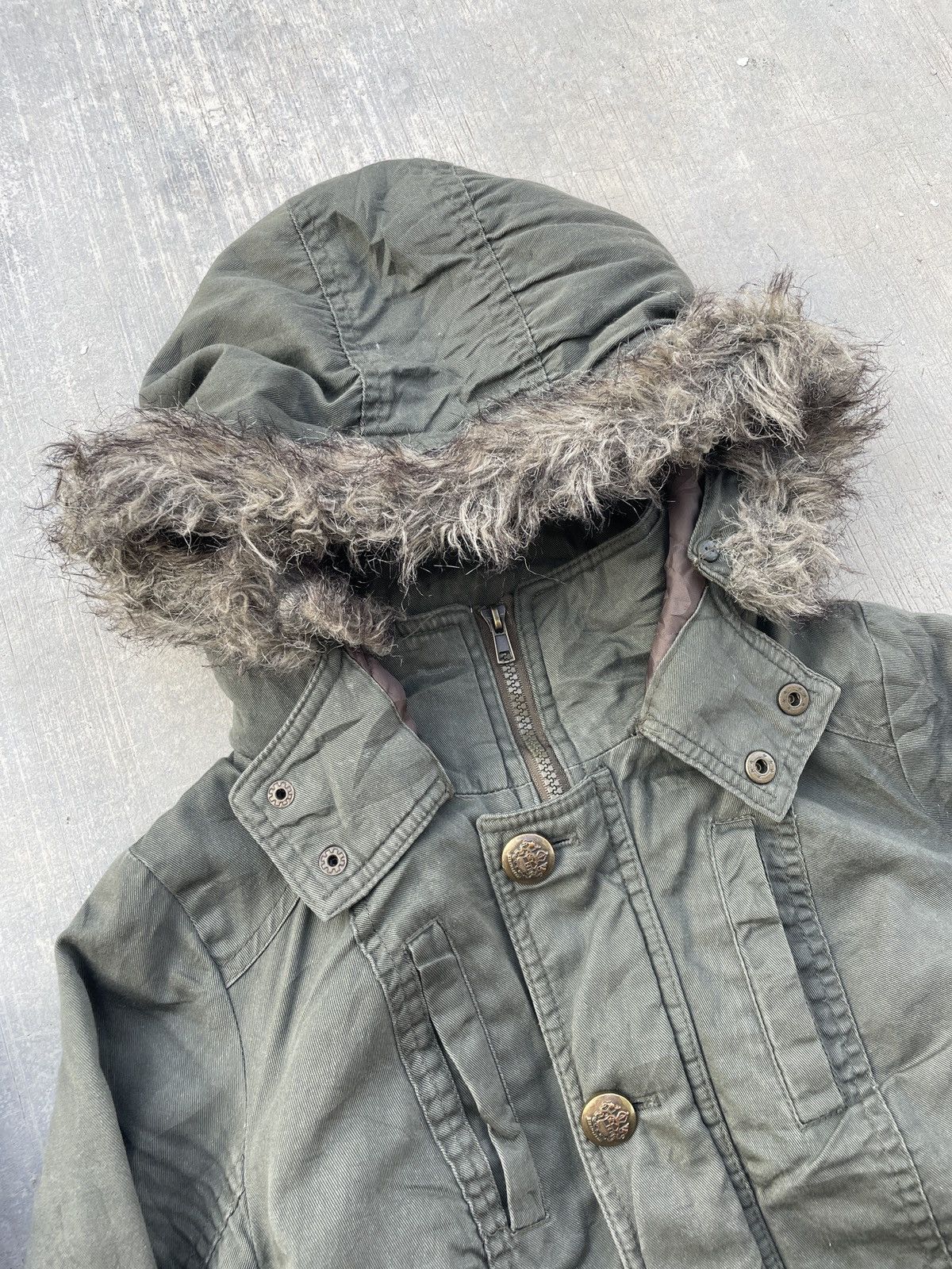 Japanese Brand 2000s JAPANESE BRAND CLUMZY FUR MILITARY BONDAGE BONO JACKET Size US S / EU 44-46 / 1 - 3 Thumbnail