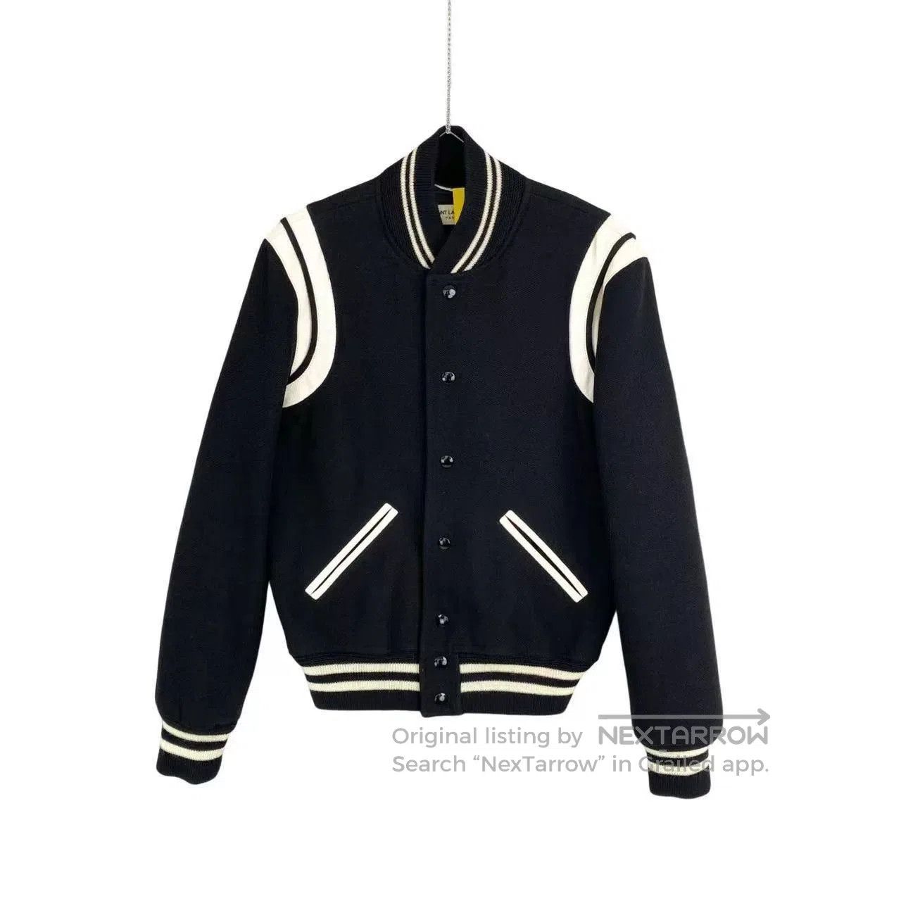 Saint Laurent Paris Saint Laurent Wool Striped Baseball Jacket. Size US XS / EU 42 / 0 - 1 Thumbnail