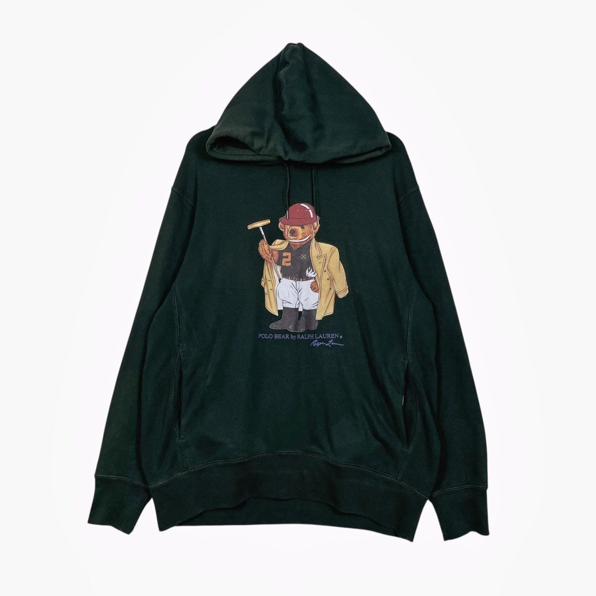 Polo Ralph Lauren Vintage Polo Bear Ralph Lauren Green Hoodie Size US L / EU 52-54 / 3 - 1 Thumbnail