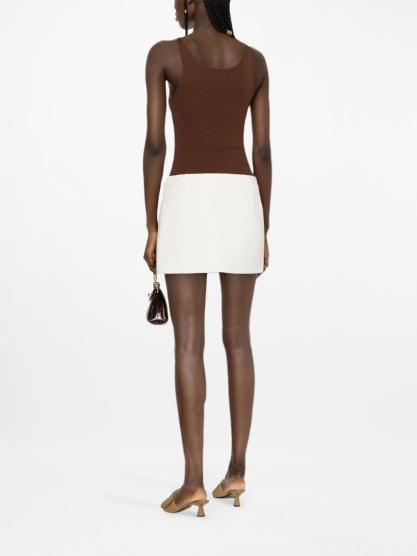Salvatore Ferragamo o1s1rm1224 Mini Skirt in White Size 36" / US 14 / IT 50 - 4 Thumbnail