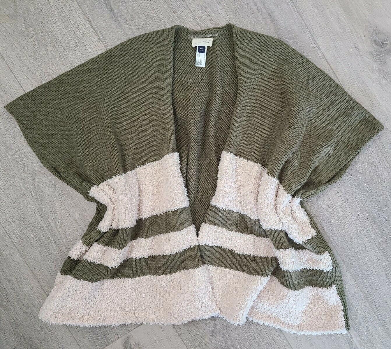 Designer Universal Thread Sweater One Size Green Short Sleeve Sherpa Size ONE SIZE - 1 Thumbnail