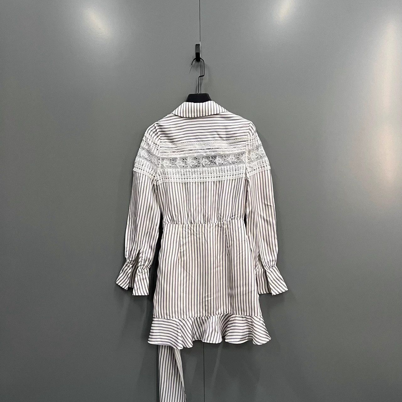 Self-Portrait self-portrait striped lace embroidered dress US 4 NWT Size S / US 4 / IT 40 - 2 Thumbnail