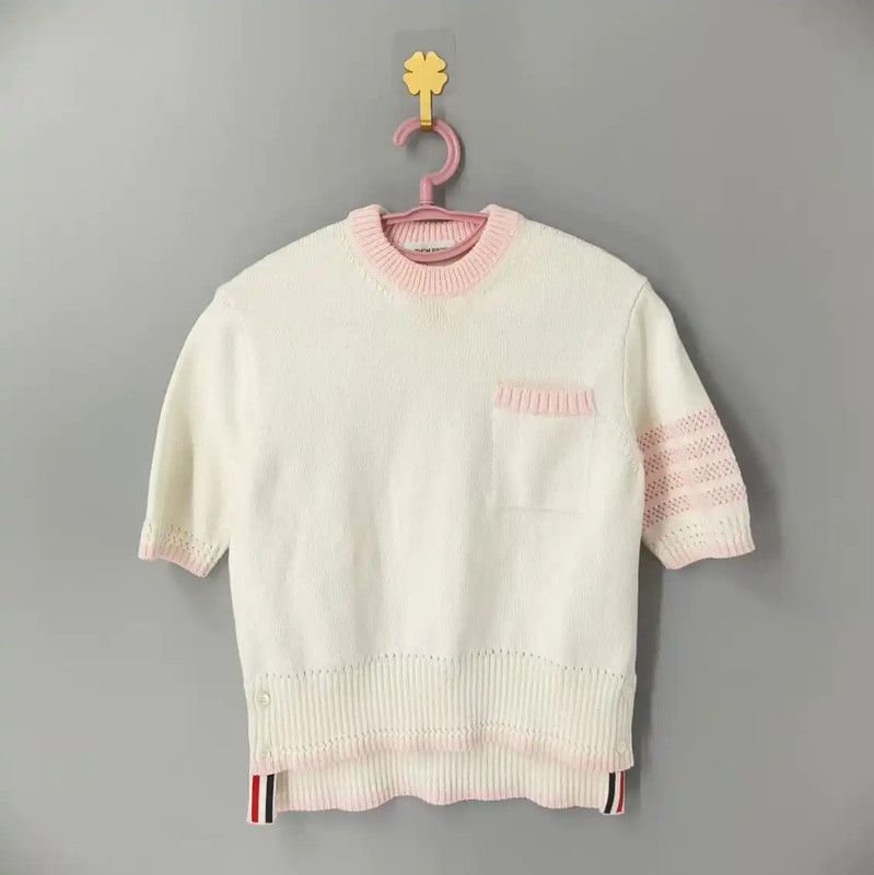 Thom Browne White Knit Sweater for Women 0089