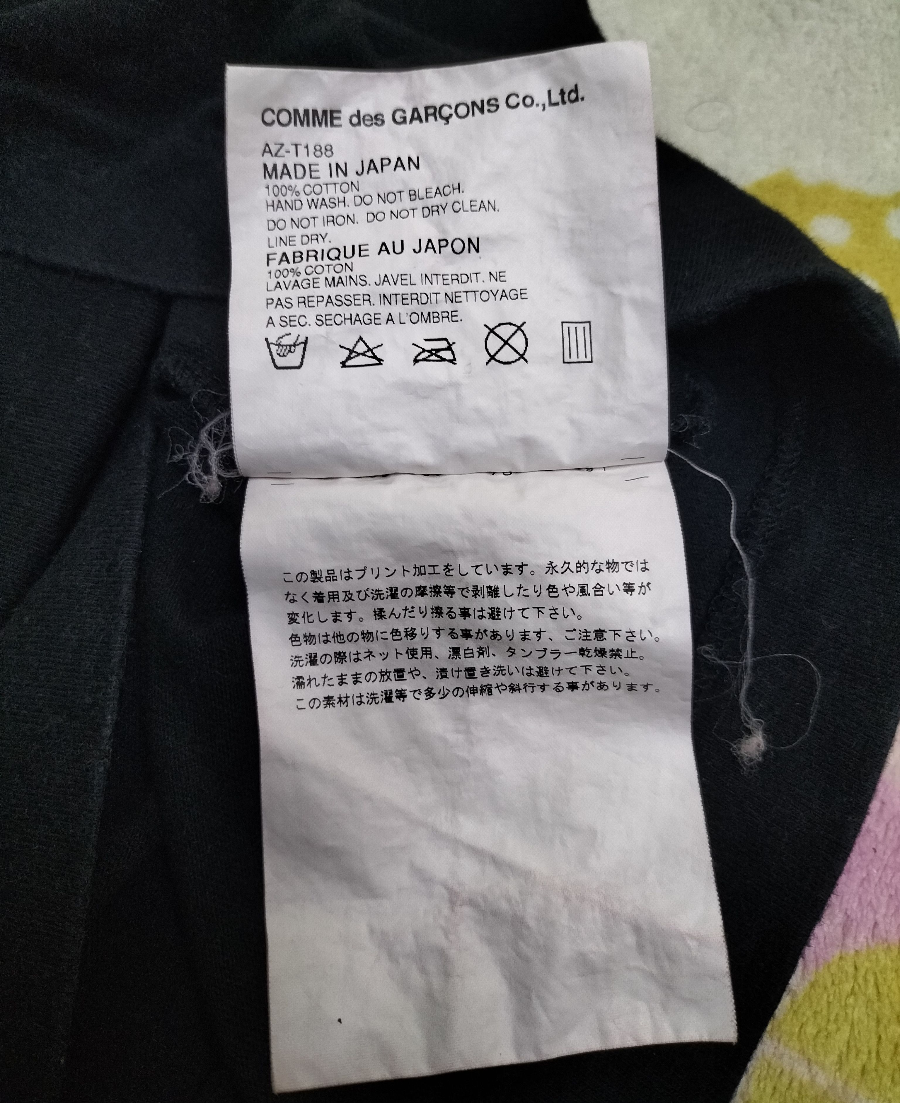 Comme des Garcons Comme Des garcons play black text tshirt Size US L / EU 52-54 / 3 - 8 Thumbnail