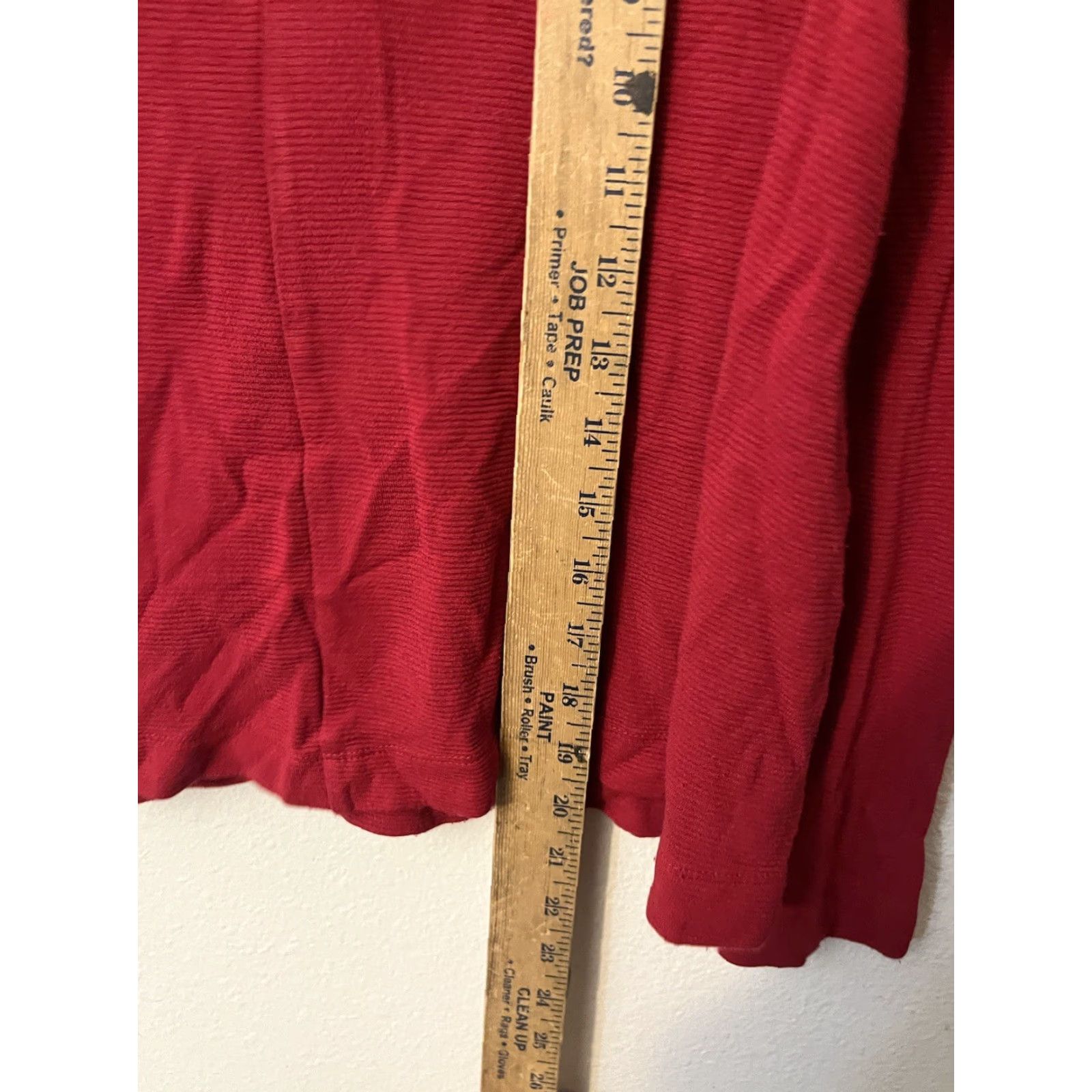 J. Jill J. Jill Top Womens Extra Small Pet Wearever Collection Red Long Sleeve Boat Neck Blouse Size XS / US 0-2 / IT 36-38 - 4 Thumbnail