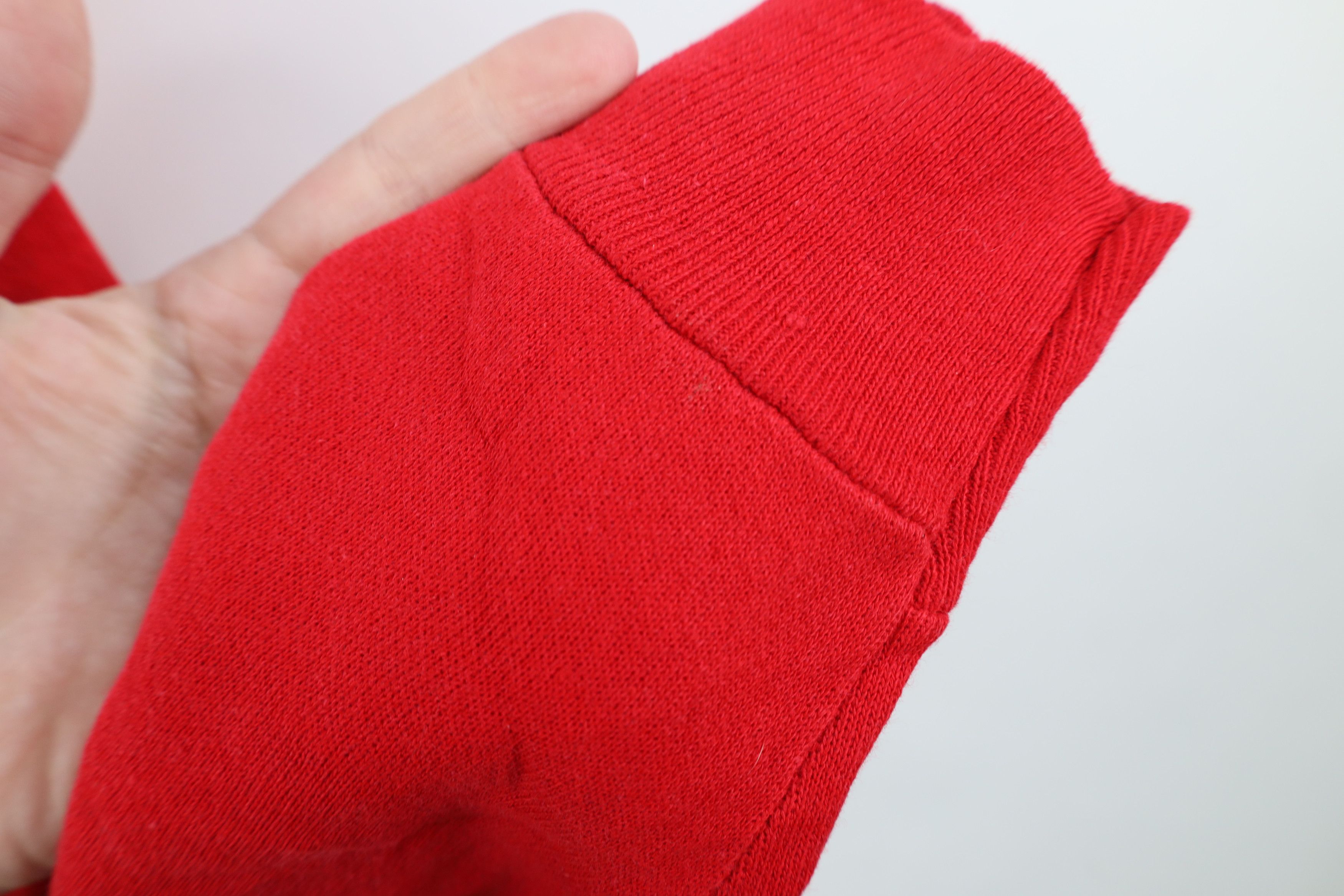 Vintage Vintage 70s 80s Streetwear Raglan Sweatshirt Cherry Red USA Size L / US 10 / IT 46 - 9 Thumbnail