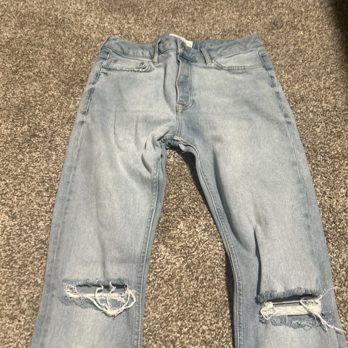 Topman Topman Men’s Stretch Denim Light Blue Skinny Jeans 32x34 Size US 32 / EU 48 - 2 Thumbnail