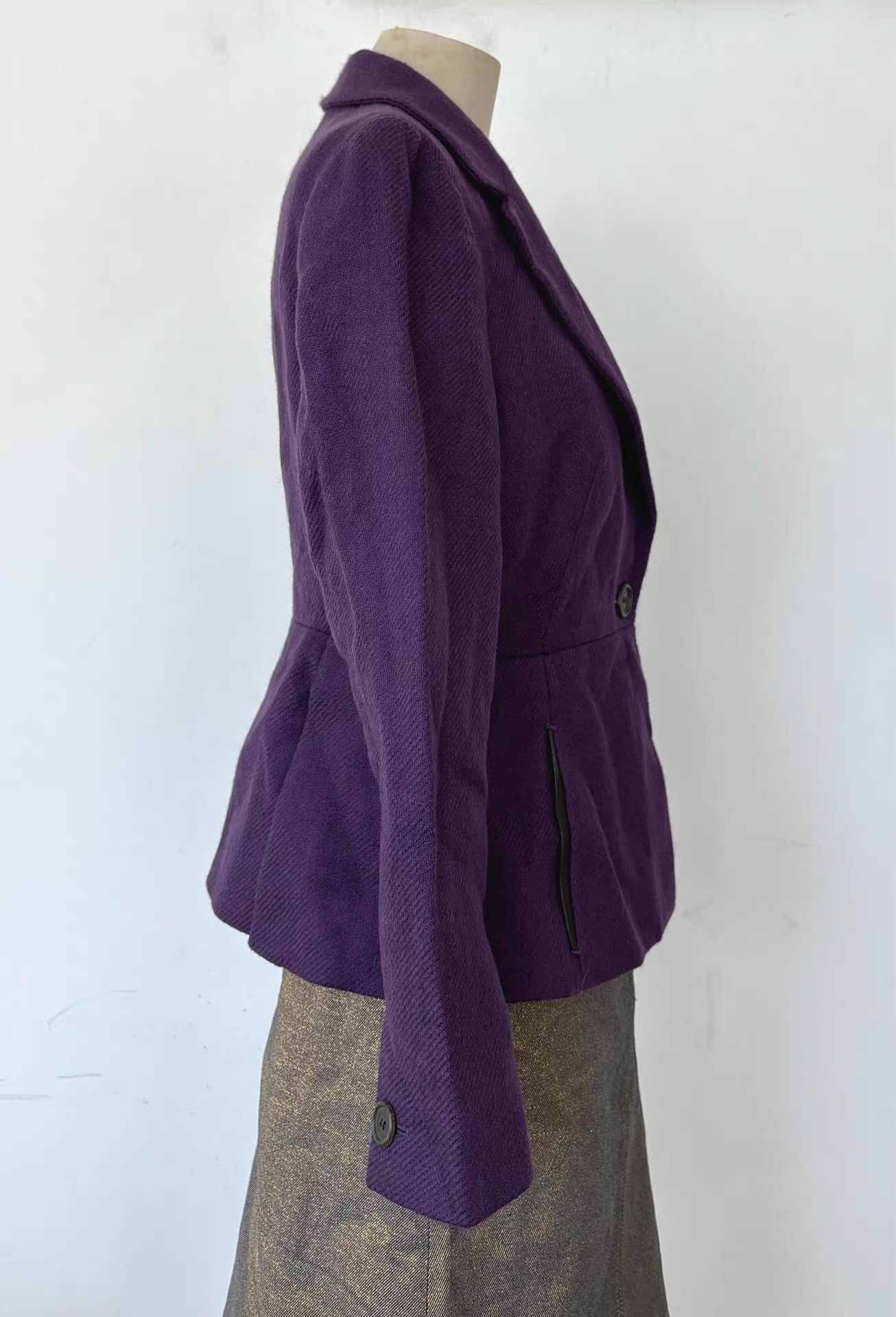 Prada Prada Women's Purple Wool Blazer Ｑ21 Size 50R - 2 Thumbnail