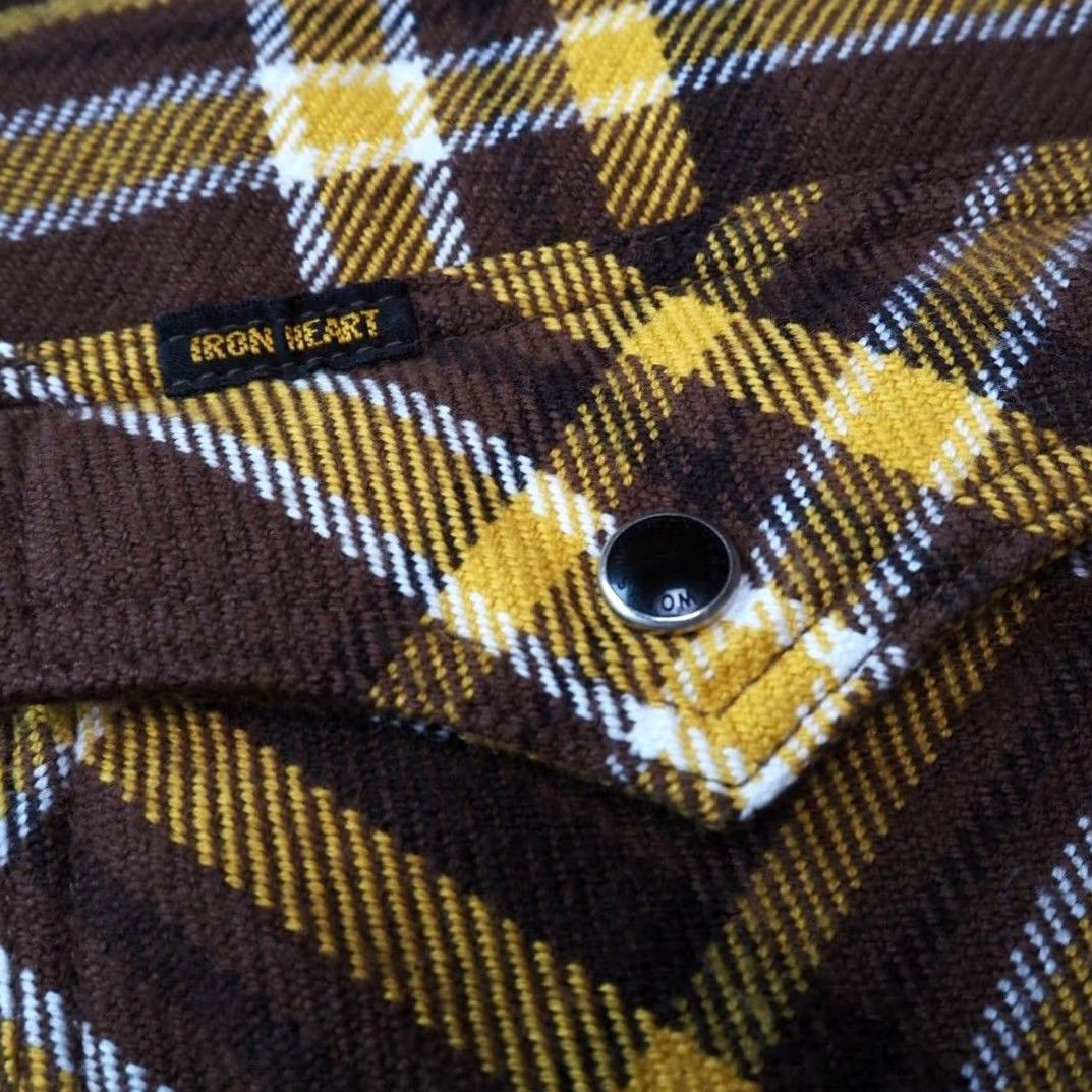 Iron Heart IRON HEART Western Shirt XL Ultra Heavy Flannel IHSH-372 Brown Mens Size US XL / EU 56 / 4 - 6 Thumbnail