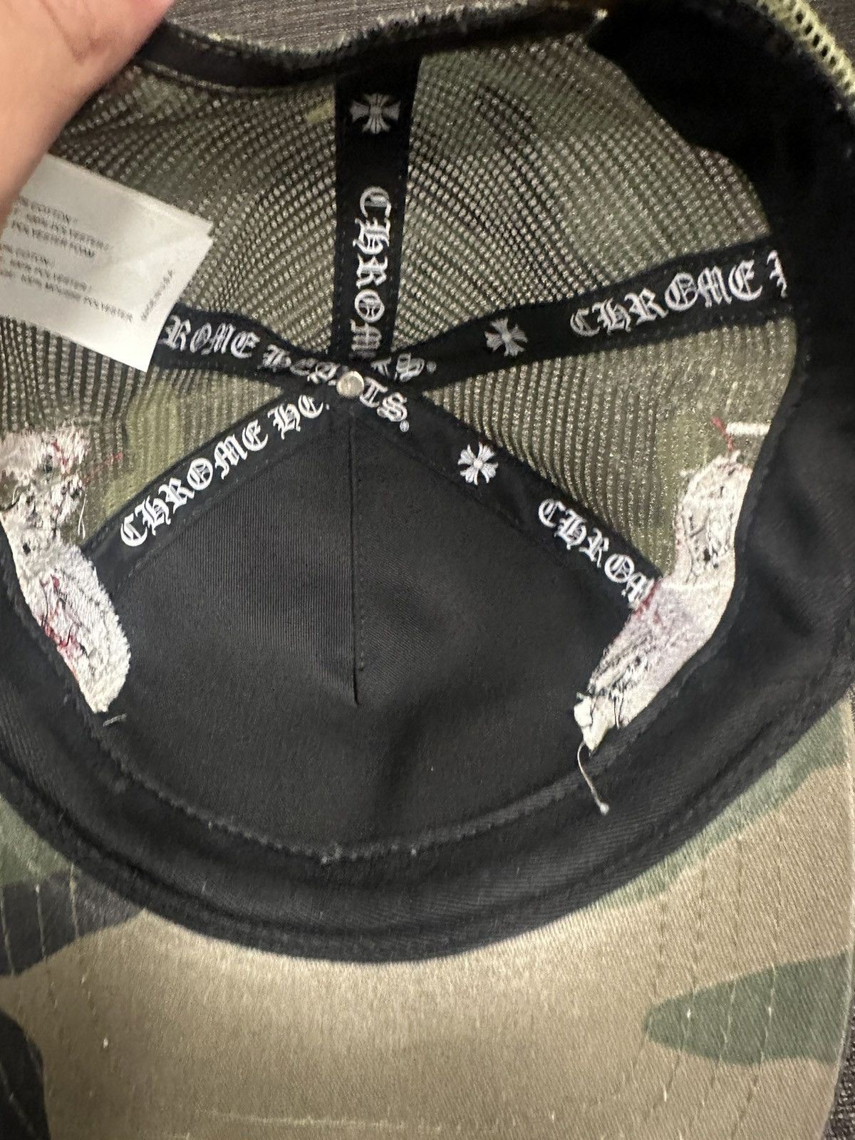 Chrome Hearts Chrome Heart Camo Trucker Hat Custom Size ONE SIZE - 5 Thumbnail