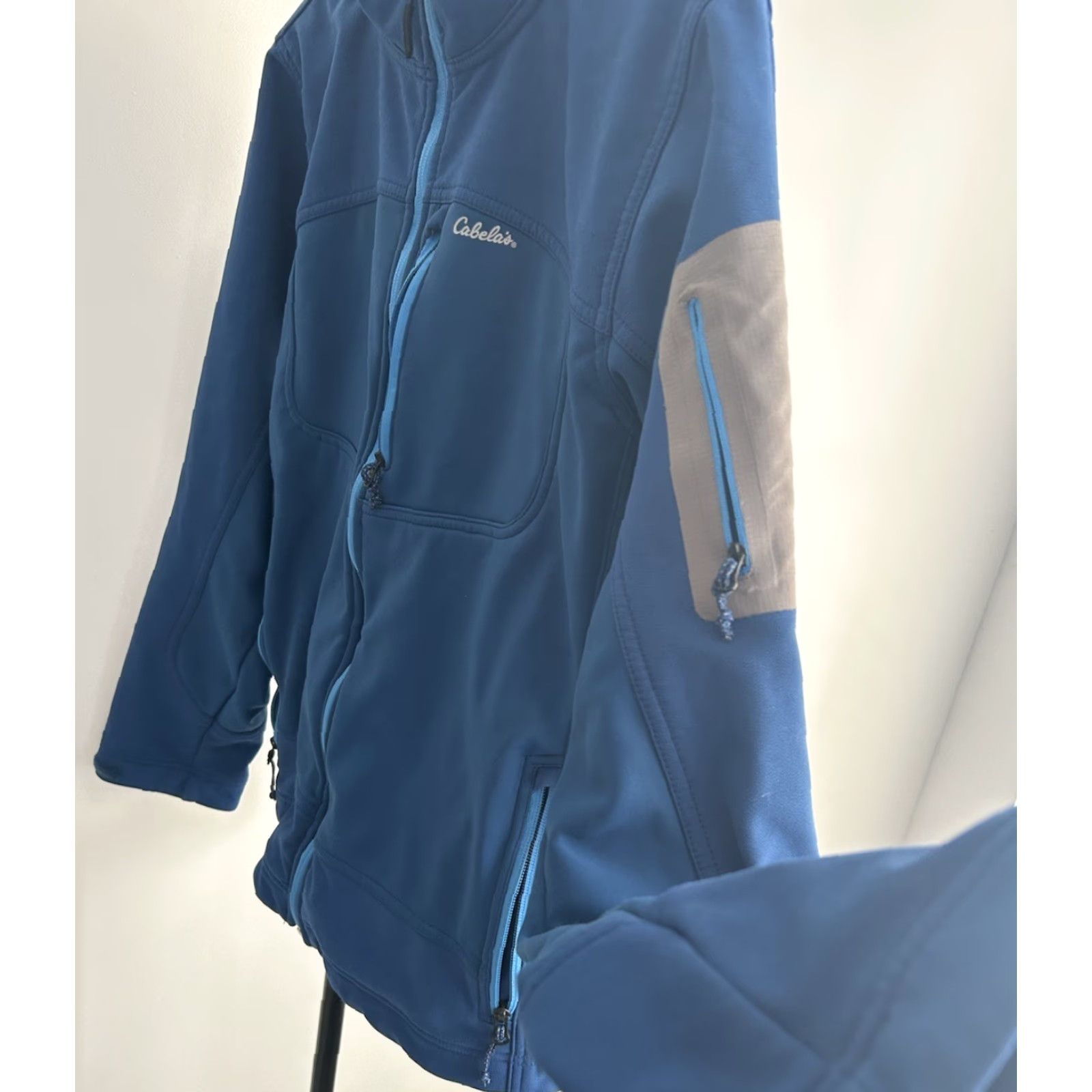 Vintage Women's Cabela's Outdoor Blue & Grey Lightweight SoftShell ZipUp Jacket Size Med Size M / US 6-8 / IT 42-44 - 6 Thumbnail