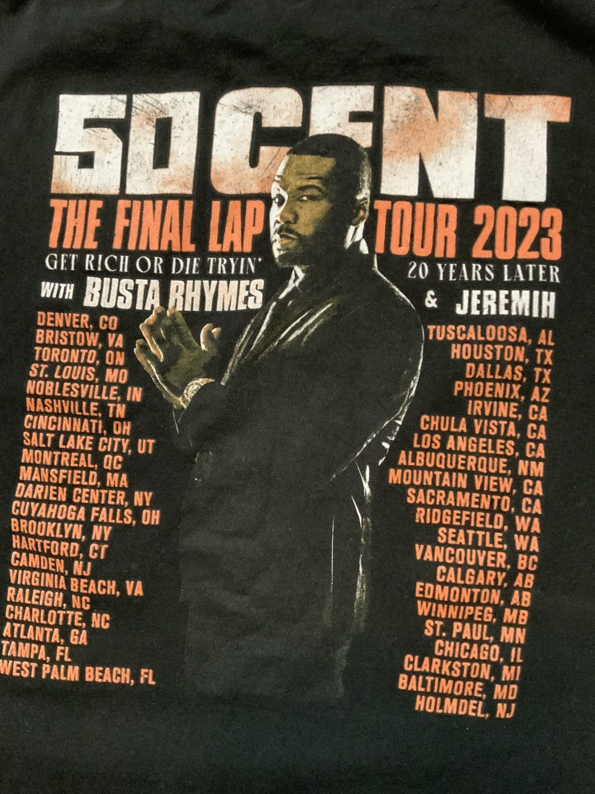 50 Cent 50 Cent Get Rich Or Die Tryin Final Lap Tour Hip Hop T-Shirt Size US XL / EU 56 / 4 - 7 Thumbnail