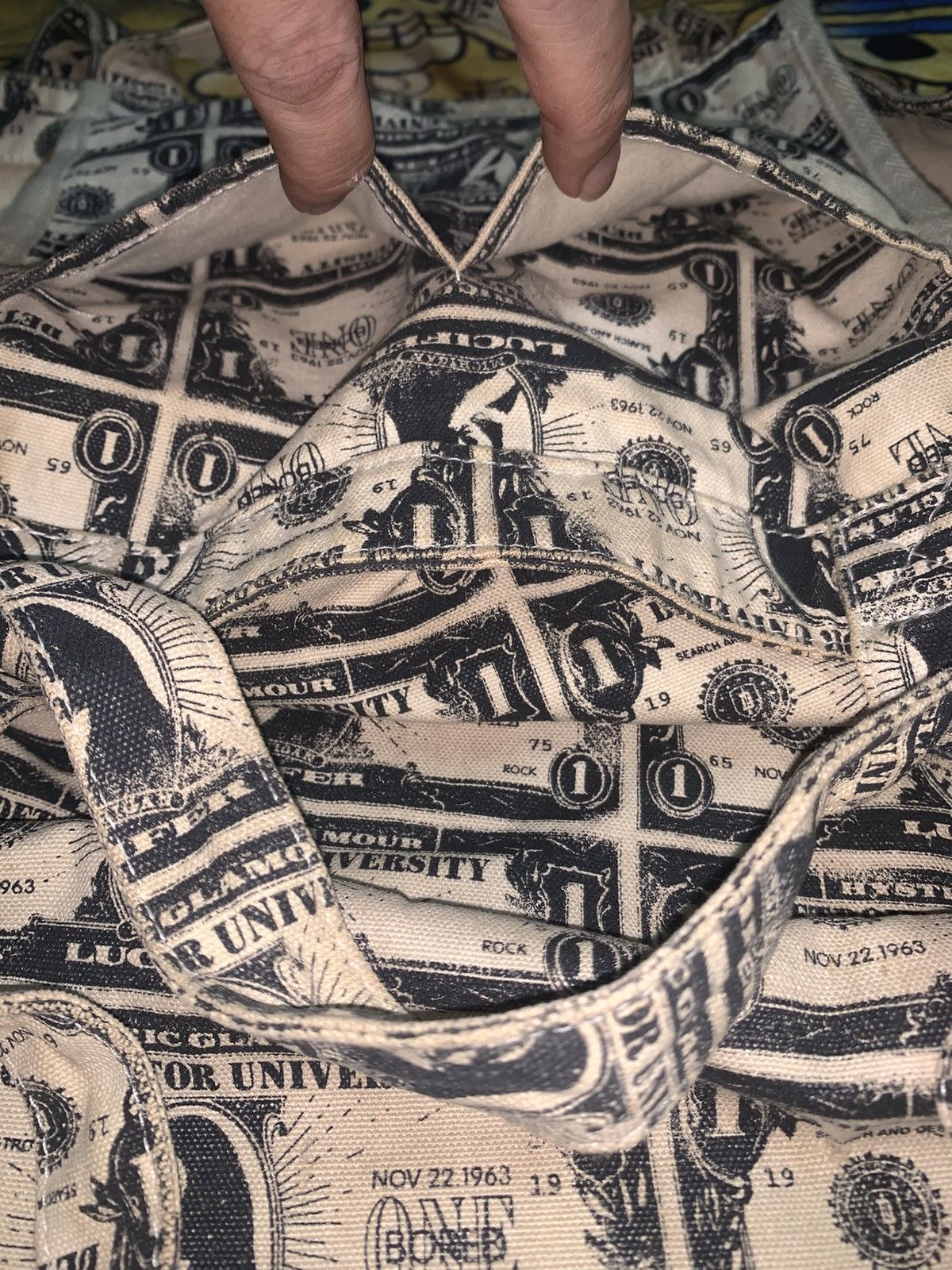Japanese Brand Hysteric Glamour Lucifer Money Print Tote Bag Size ONE SIZE - 5 Thumbnail