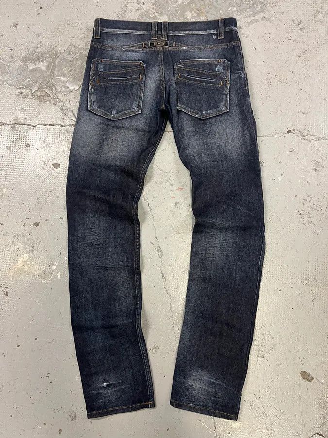 Designer × Just Cavalli × Vintage AW2010 Cavalli Brut Marin Faded Denim Slim Jeans Size US 30 / EU 46 - 7 Thumbnail